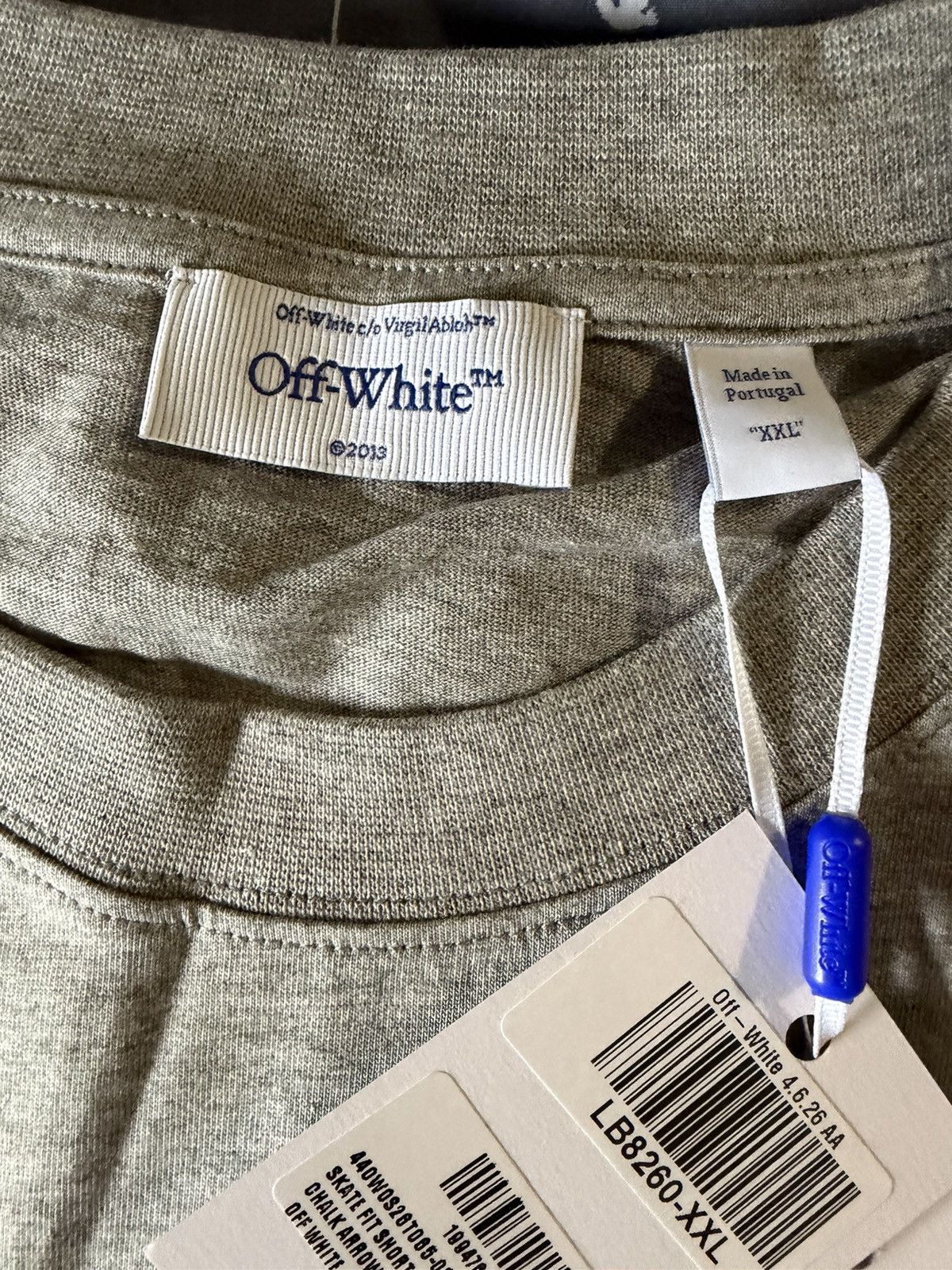 Off-White Off-White Chalk Arrow Skate Fit Tee Heather Grey Size XXL Size US XXL / EU 58 / 5 - 3 Thumbnail