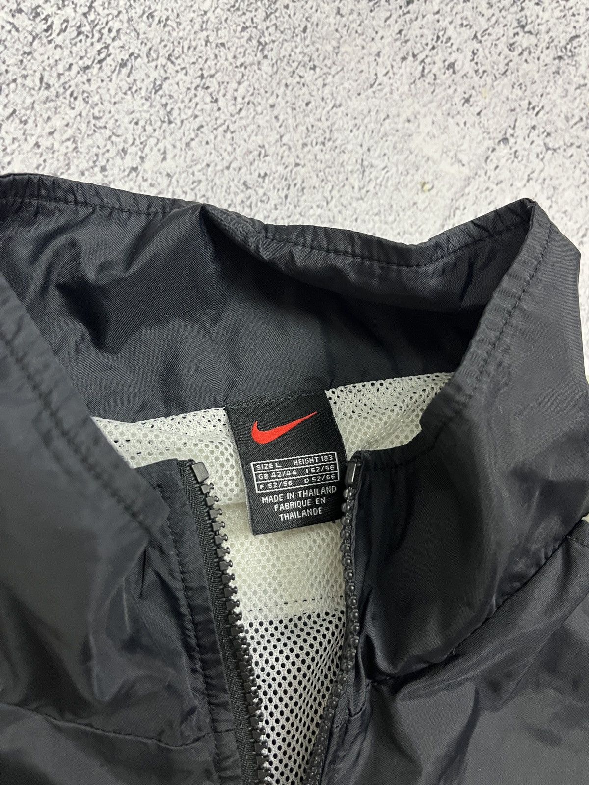Nike × Vintage Vintage 90’s Nike Nylon Track Jacket Drill Mini Swoosh Y2k Size US L / EU 52-54 / 3 - 10 Thumbnail