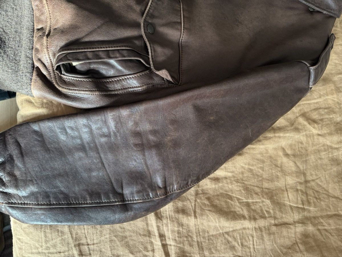 Schott Schott 184 SM A2 Bomber Aviator Leather Jacket 1970s Size US L / EU 52-54 / 3 - 3 Thumbnail