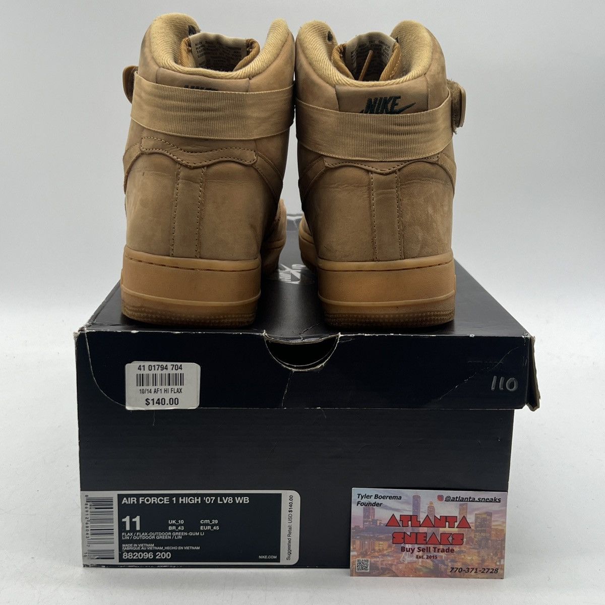 Nike Air Force 1 high 07 lv8 wb flax Size US 11 / EU 44 - 3 Thumbnail