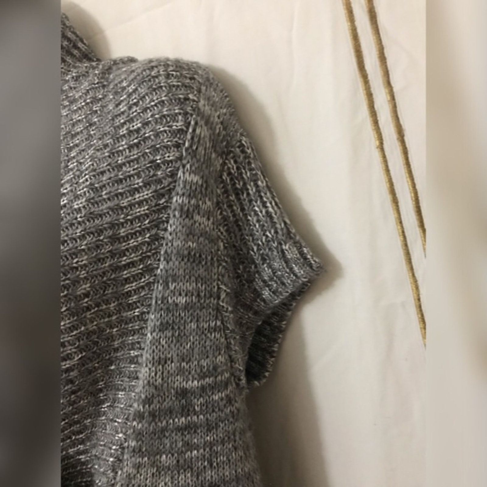 Other CATO Gray Career Short Sleeve Cardigan Sweater Size L / US 10 / IT 46 - 6 Thumbnail