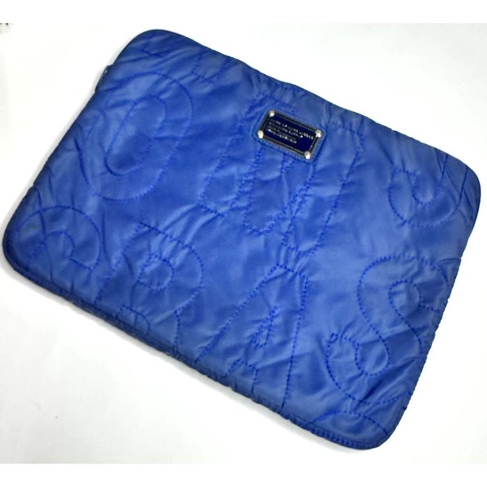 Marc Jacobs Marc Jacobs Quilted Laptop Case Nylon Computer Bag Blue