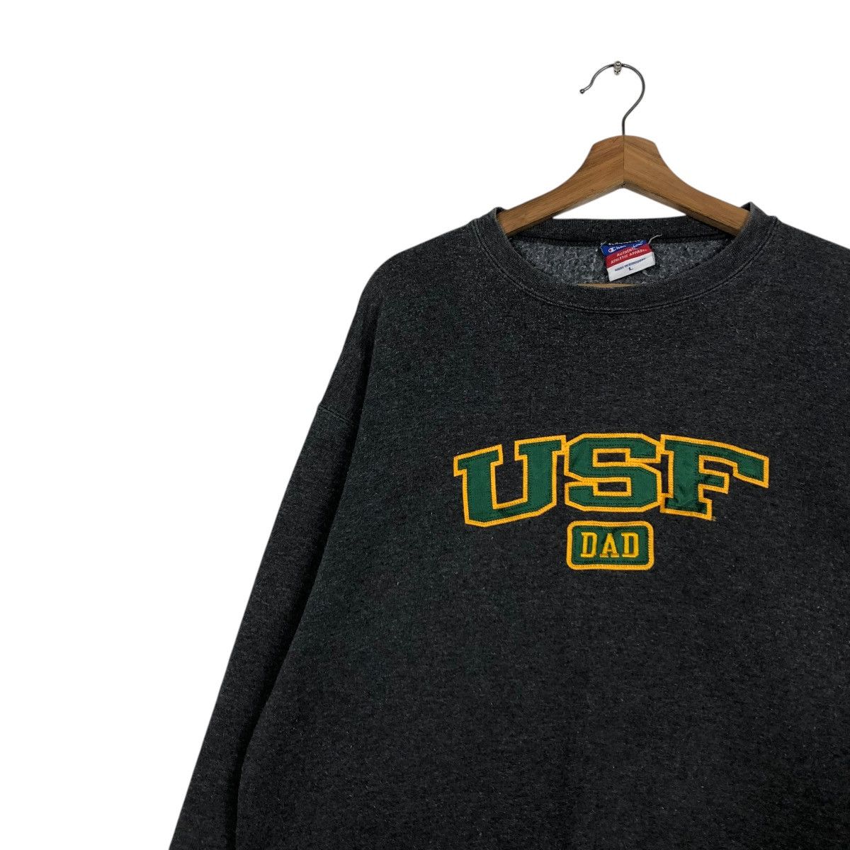 Champion 🔥VINTAGE SWEATSHIRT CHAMPION USA DAD BIG LOGO SPELL OUT Size US L / EU 52-54 / 3 - 9 Thumbnail