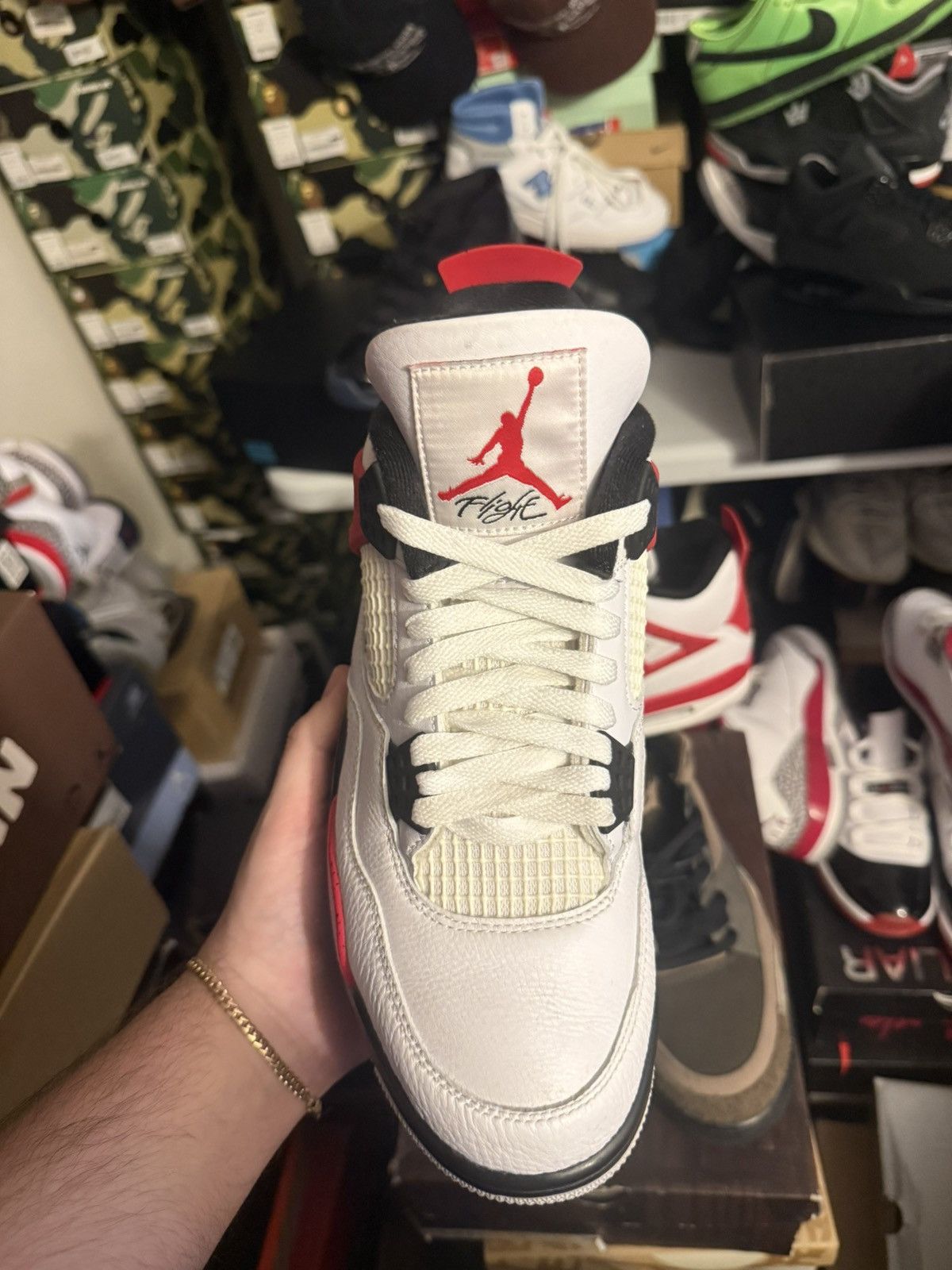 Jordan Brand Jordan retro 4 red cement sz 9 Size US 9 / EU 42 - 2 Thumbnail