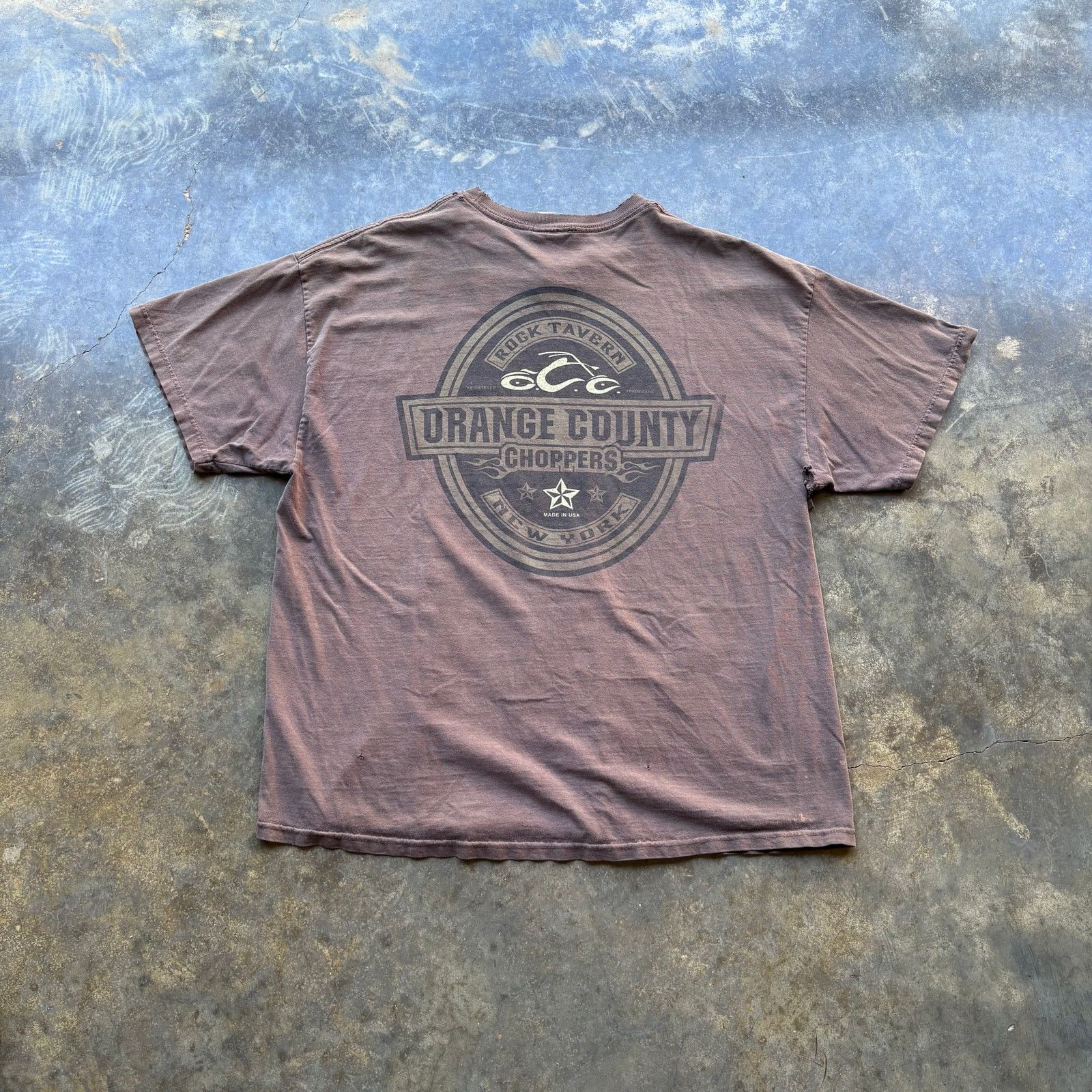 Harley Davidson Vintage Distressed Faded Brown Choppers T-shirt Size US XXL / EU 58 / 5 - 6 Thumbnail