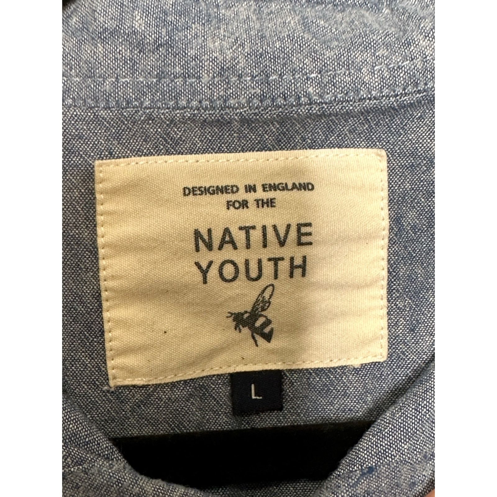 Native Youth Native Youth blue long sleeves casual shirt size Large Size US L / EU 52-54 / 3 - 3 Thumbnail