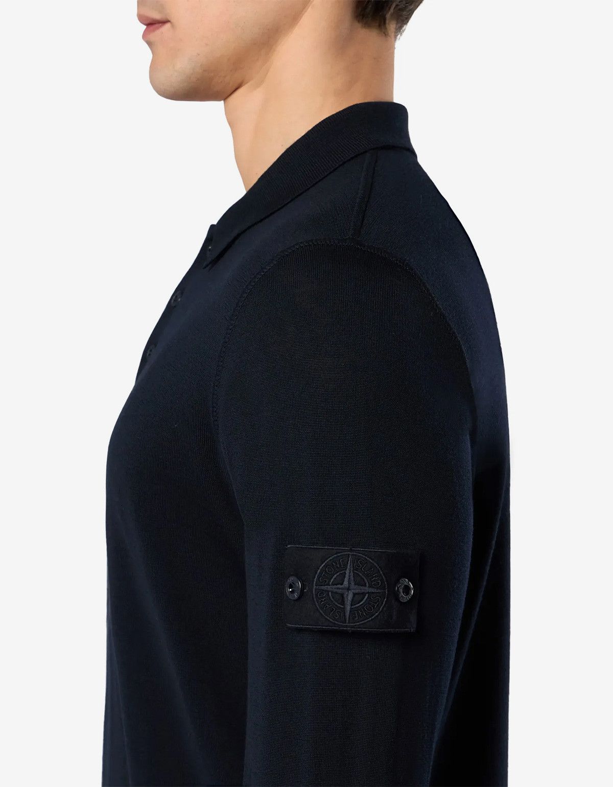 Stone Island Stone Island Ghost Blue Wool LS Polo Shirt Size US L / EU 52-54 / 3 - 6 Thumbnail