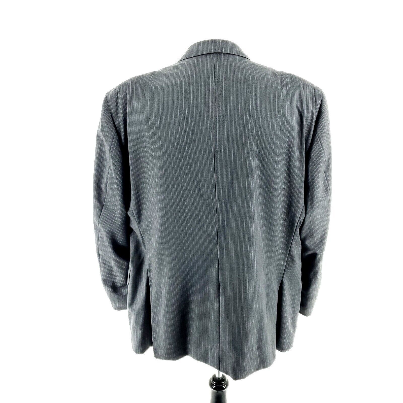 Peter Millar Peter Millar Wool 2 Button Suit Jacket 48L Gray Striped Size 48L - 5 Thumbnail
