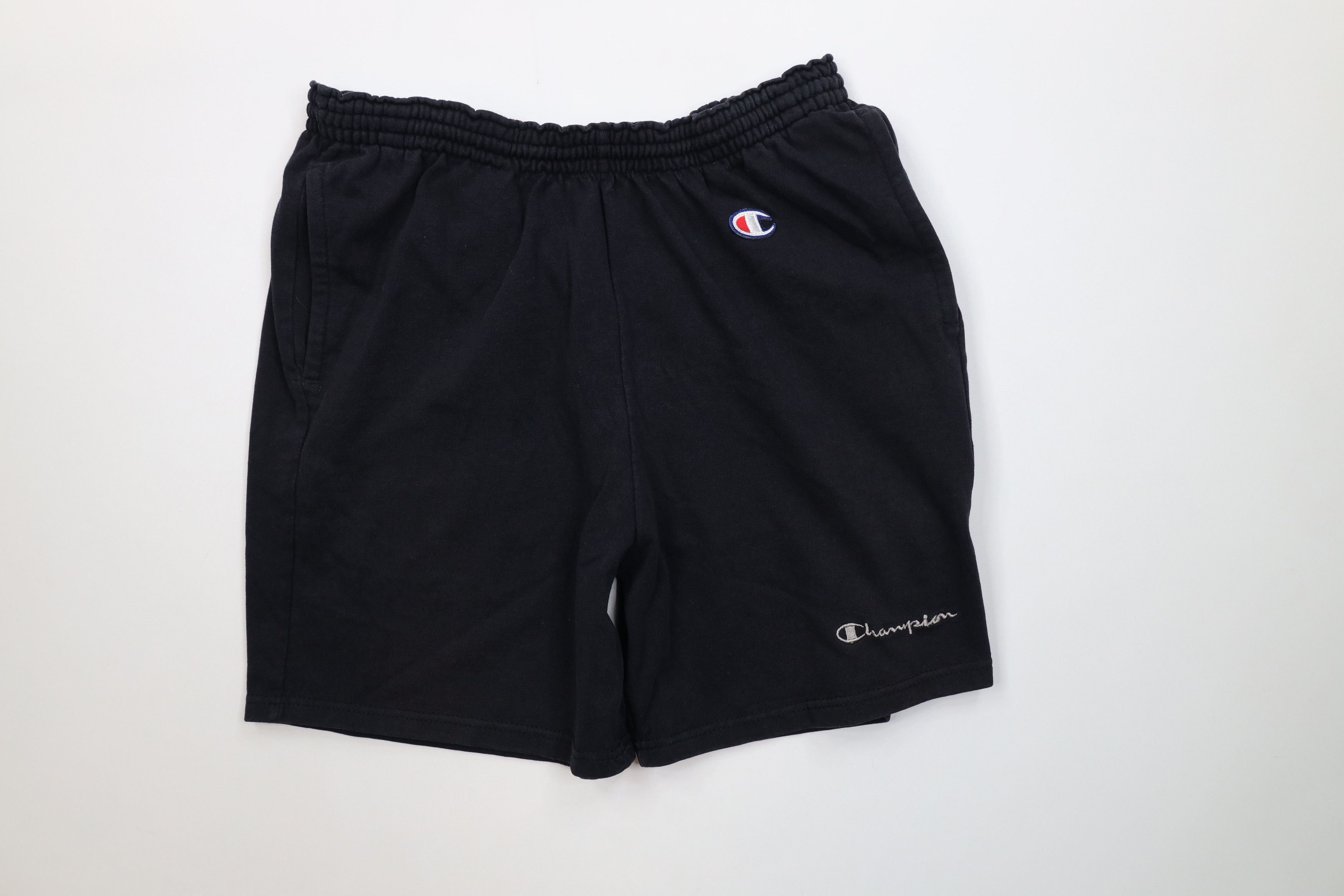 Champion Vintage 90s Champion Above Knee Dad Shorts Black Cotton Size US 34 / EU 50 - 1 Thumbnail