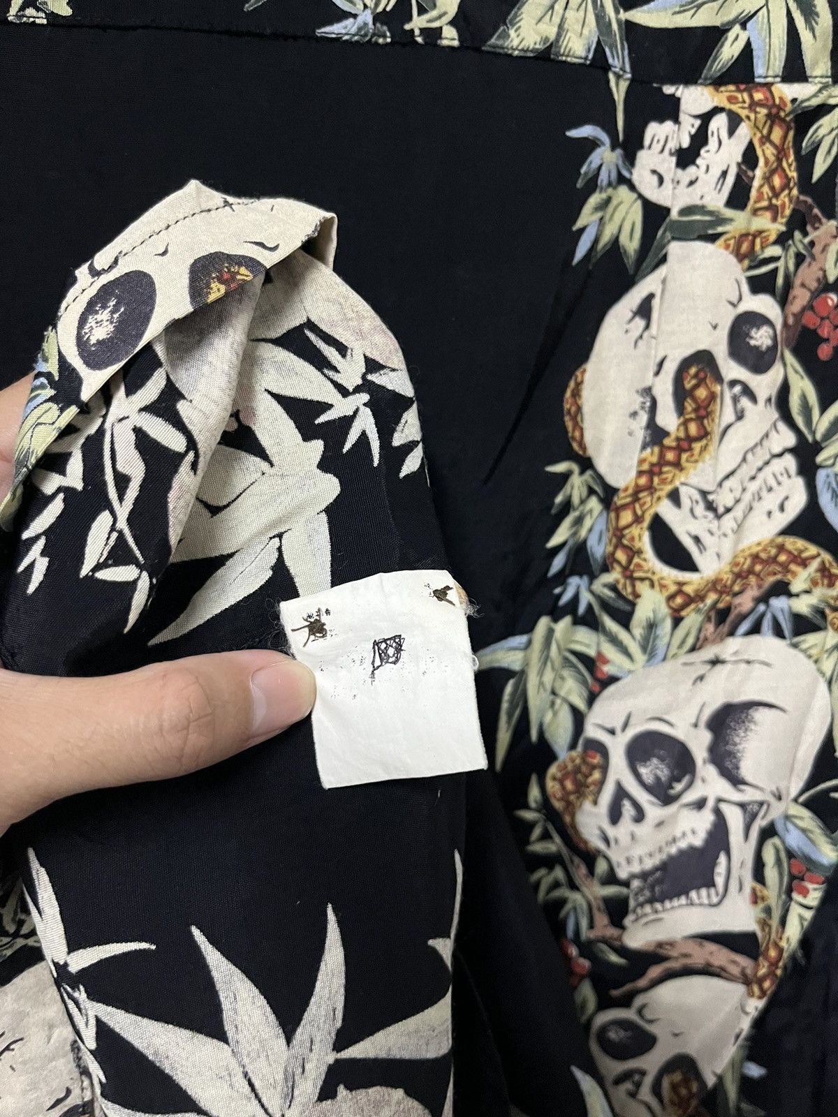 Japanese Brand × Vintage 🔥Vtg Rayon Shirt By Houston Skull Full Print Size US M / EU 48-50 / 2 - 7 Thumbnail
