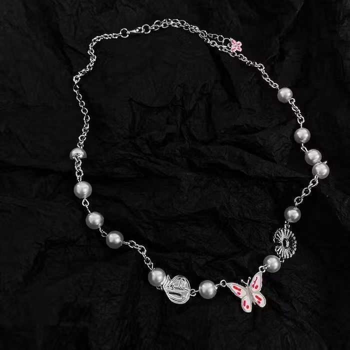 Jewelry × Vintage Butterfly Beaded Necklace Size ONE SIZE - 2 Thumbnail
