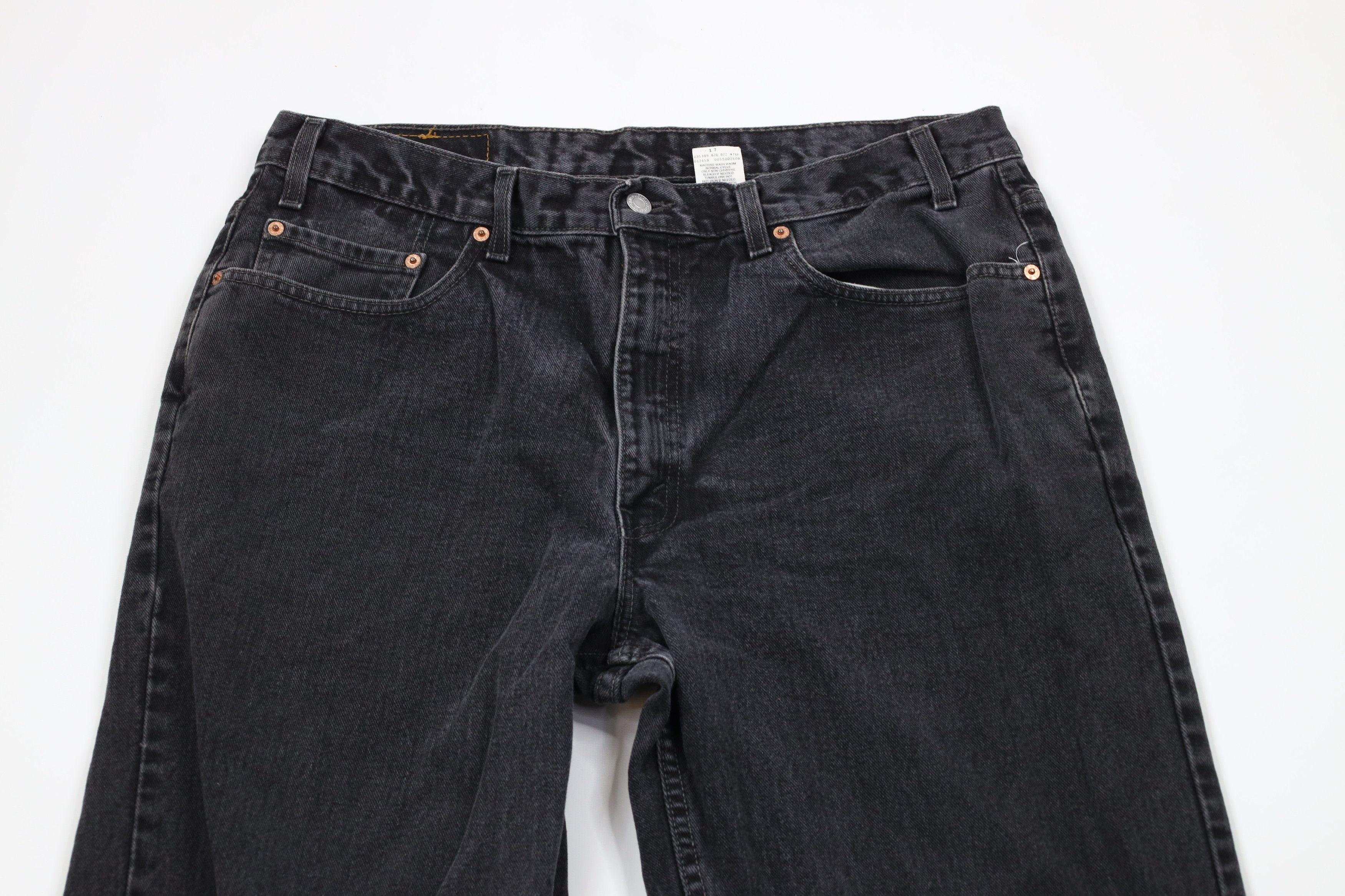 Levi's × Vintage Vintage 90s Levis 550 Relaxed Fit Denim Jeans Black Cotton Size US 36 / EU 52 - 2 Thumbnail