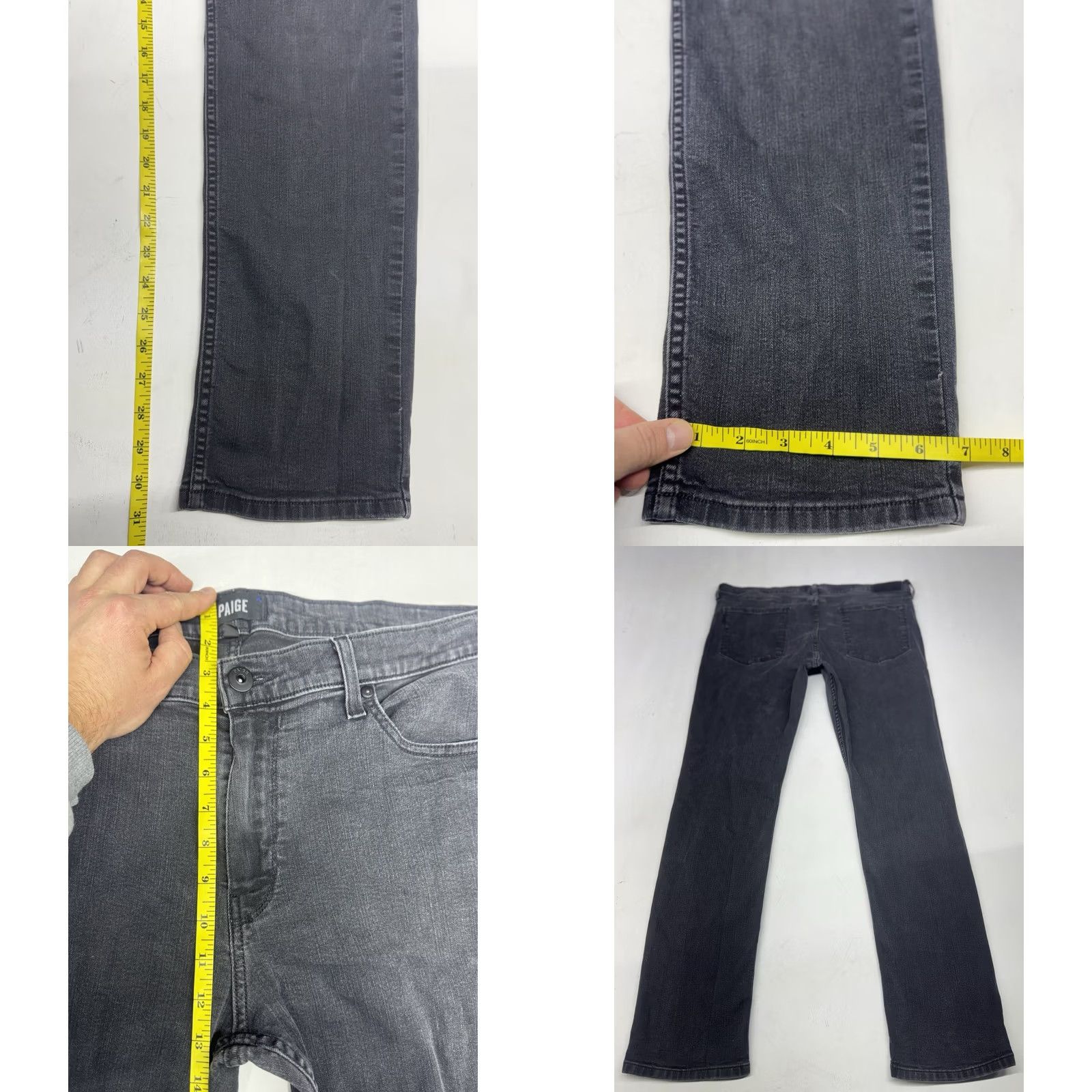Paige Paige Lennox Jeans Mens 38 Black Slim Straight Biker 90s Y2K Denim 5-Pocket Size US 38 / EU 54 - 8 Thumbnail