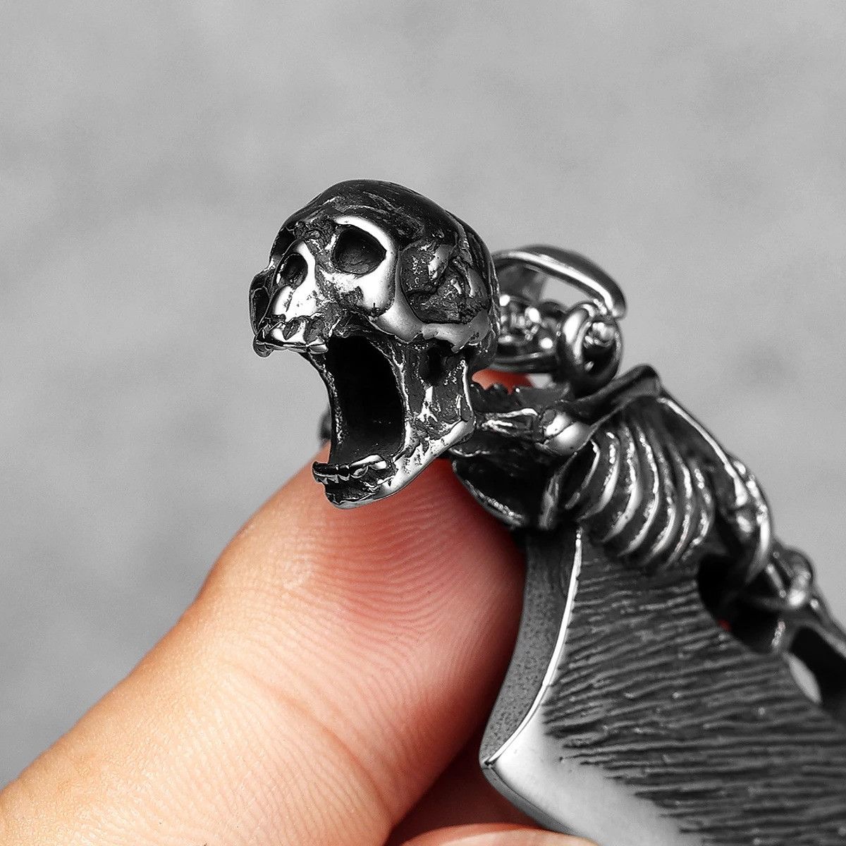 Other Skull Knife Pendant Accessories Necklace Gifts For Him Size ONE SIZE - 3 Thumbnail