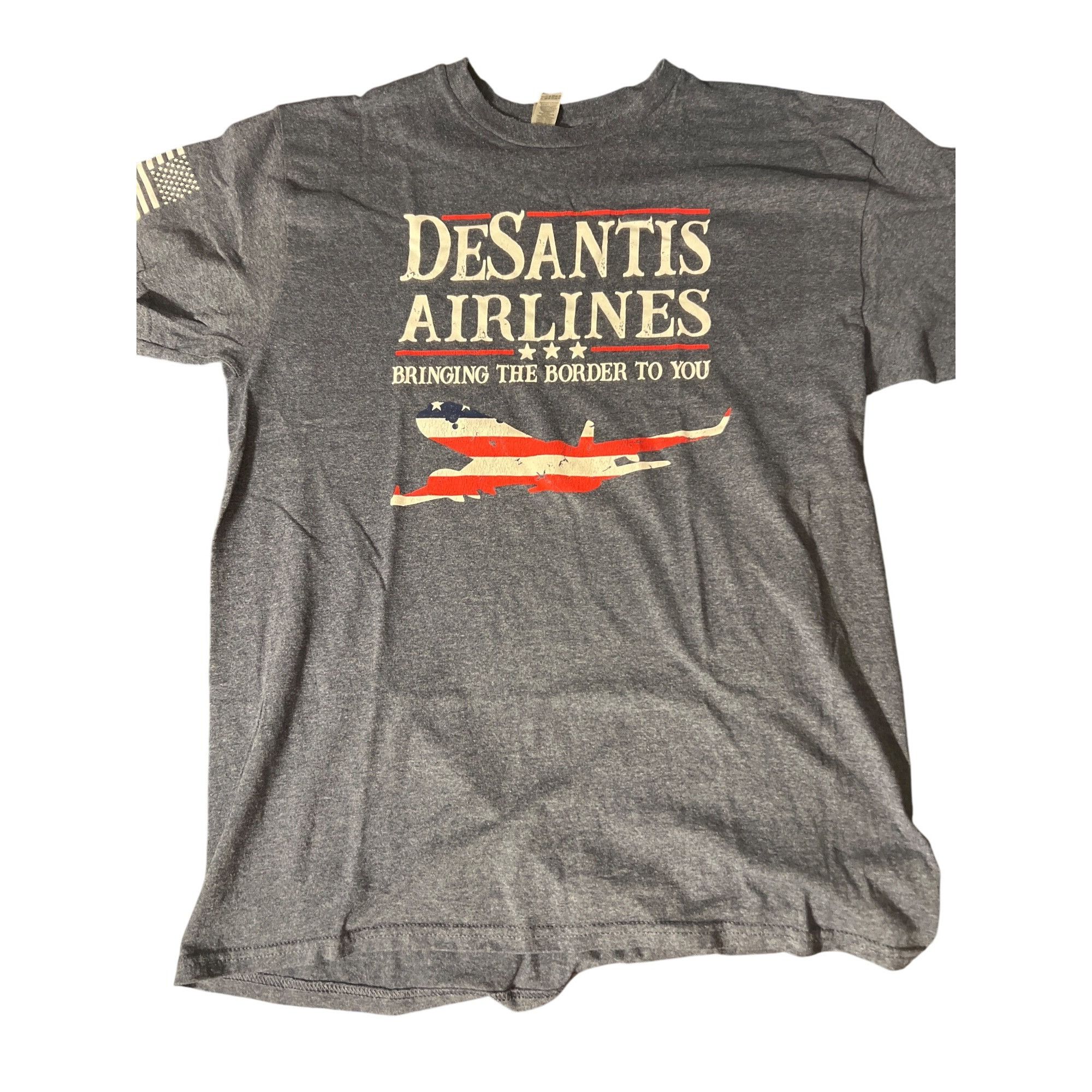 Gildan Desantis Airlines Political Graphic T Shirt Bringing Border Size US L / EU 52-54 / 3 - 1 Thumbnail