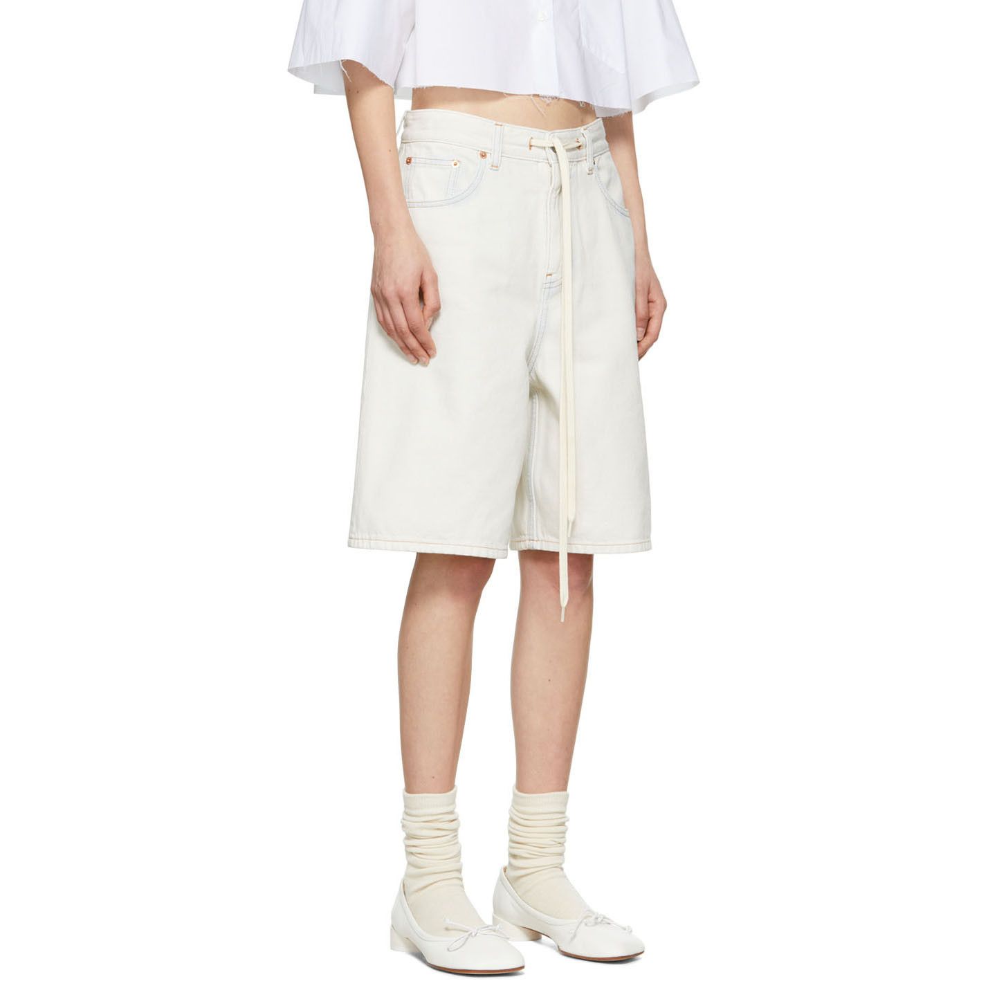 Maison Margiela MM6 Maison Margiela Oversized Denim Shorts, IT 44 / US 30 Size 30" / US 8 / IT 44 - 3 Thumbnail