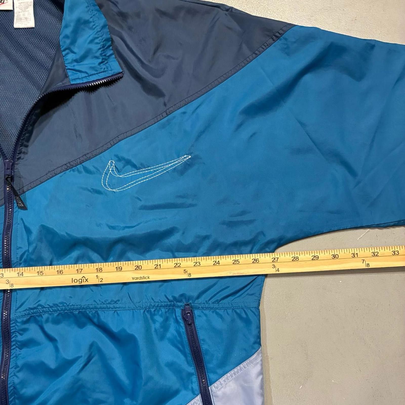 Nike Retro Y2K Nike Nylon Blue Colorblock Gradient Track Jacket Size US M / EU 48-50 / 2 - 7 Thumbnail