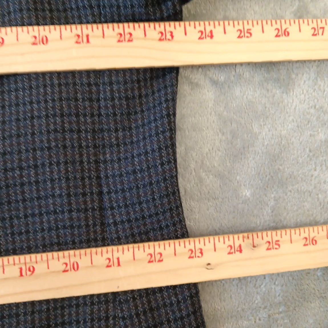 Chaps Chaps Blazer Jacket Mens 44 Gray Plaid Wool Two-Button Single Vent Notch Lapel 2 Piece Vintage No Size 44R - 6 Thumbnail