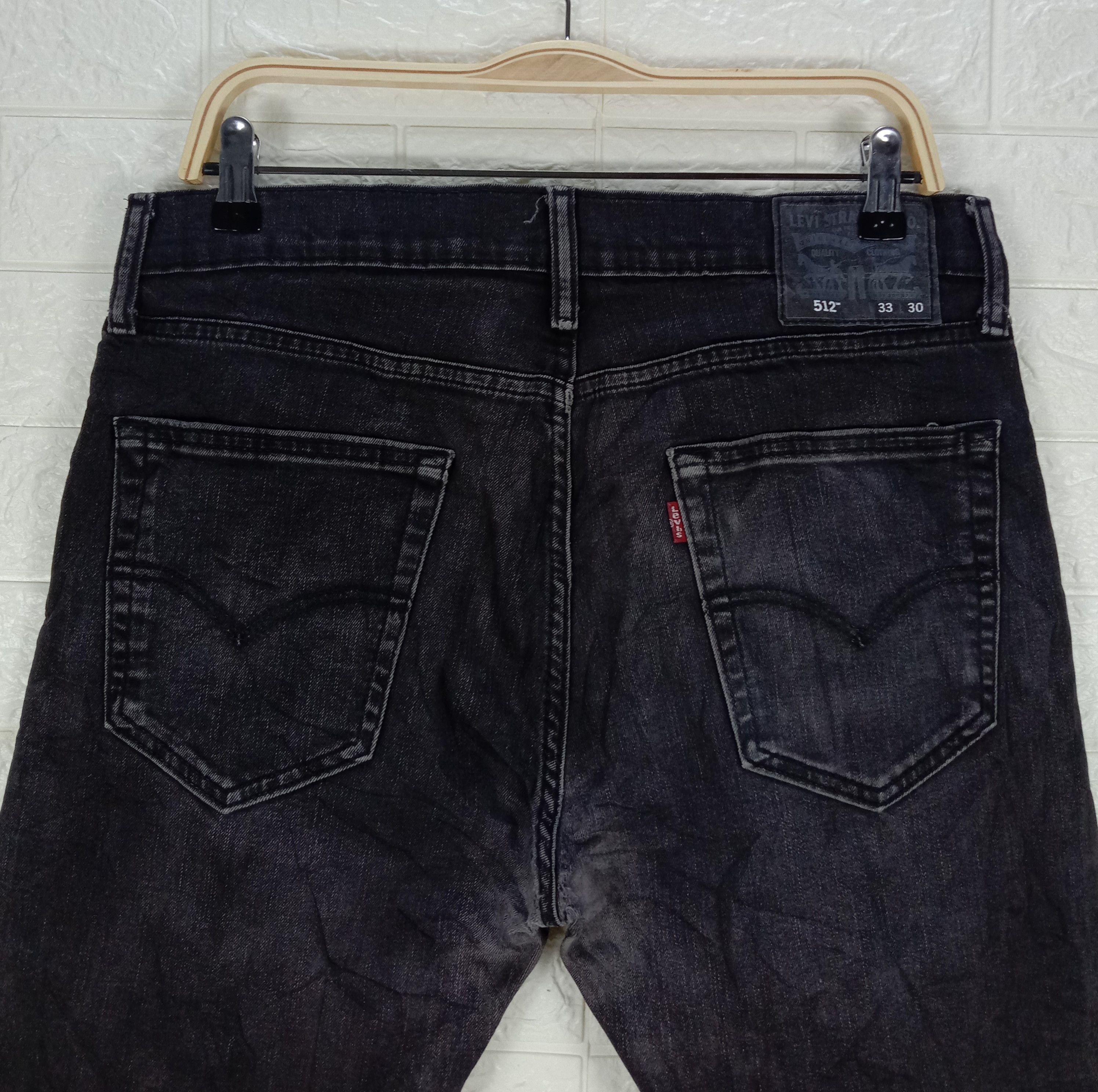 Levi's Vintage Levi's 512 Jeans Faded Black Slim Taper Denim Size US 33 - 6 Thumbnail