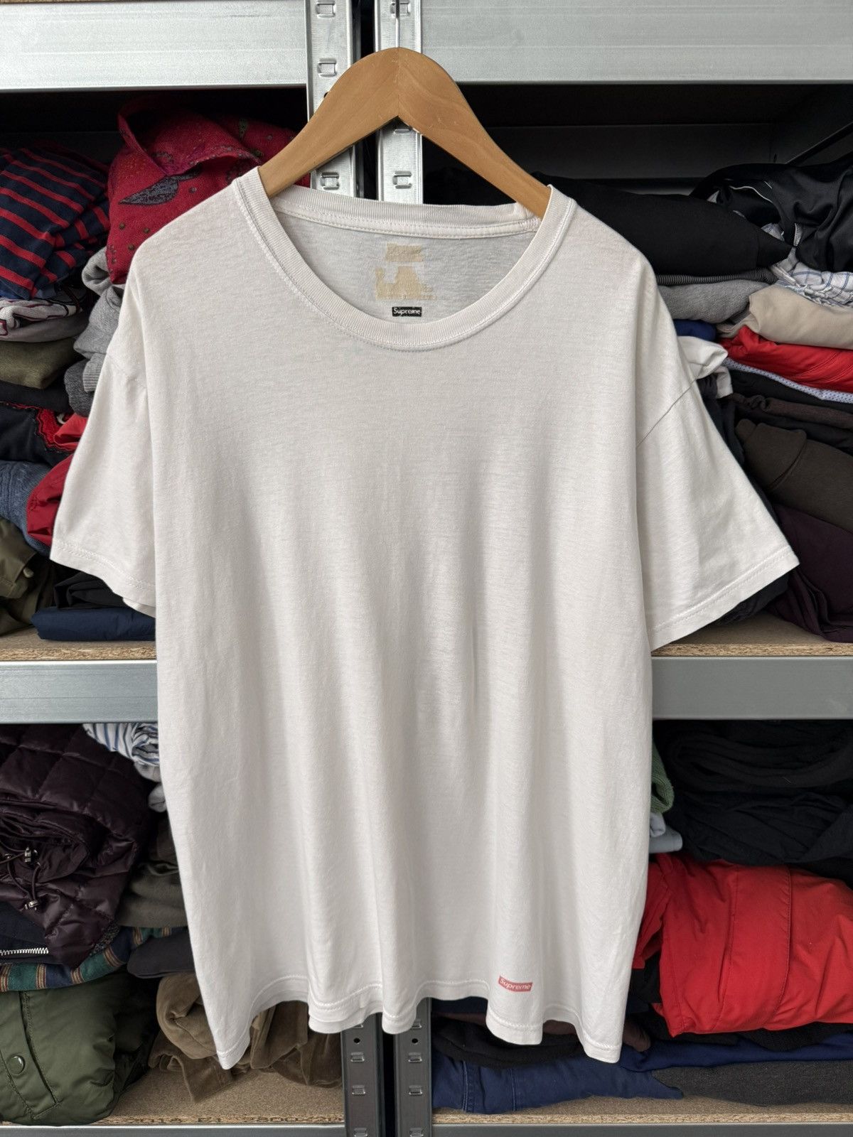 Hanes × Supreme Supreme x Hanes T-Shirt Basic Unisex White Tee Box Logo Size US M / EU 48-50 / 2 - 2 Thumbnail
