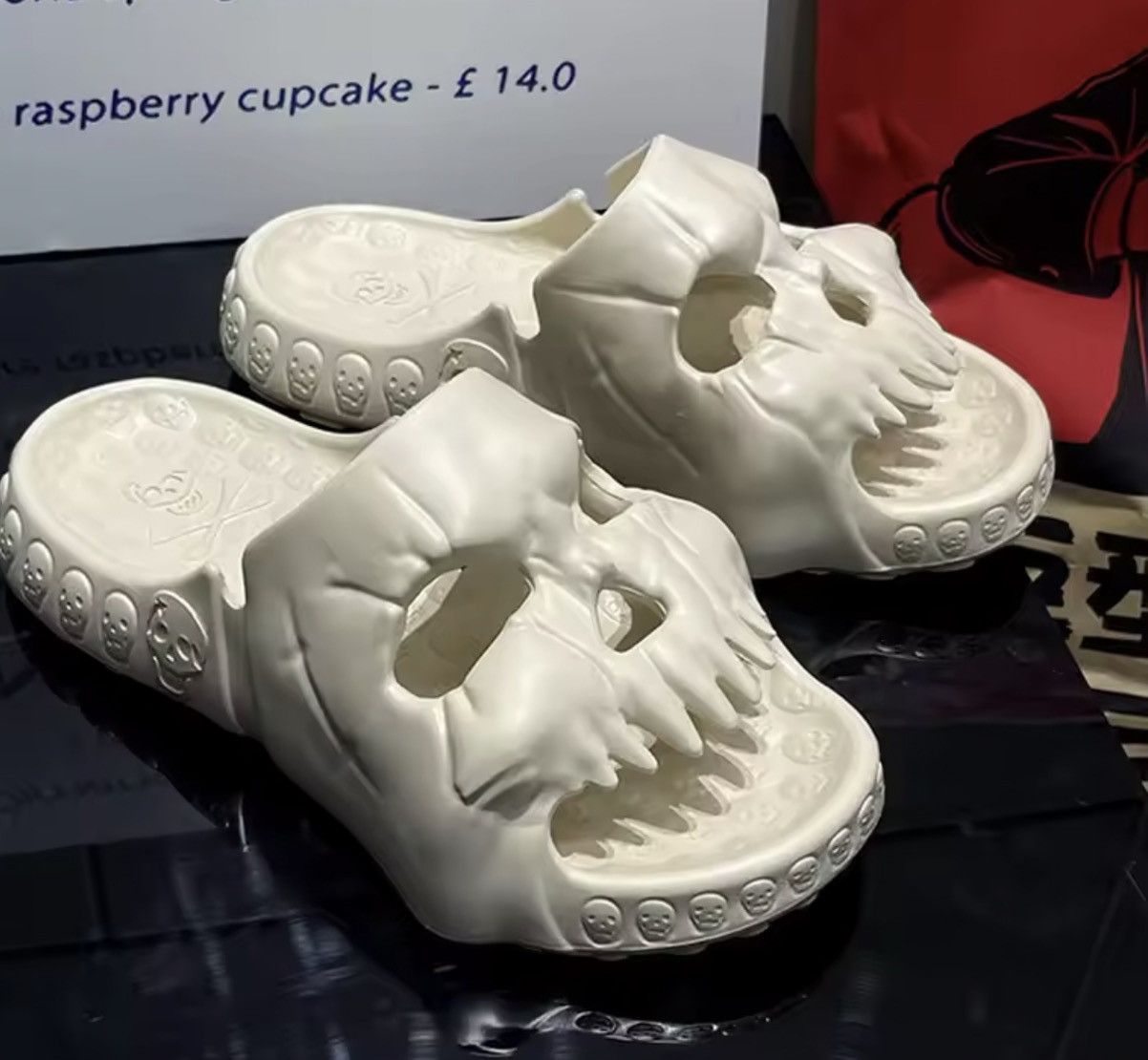 Japanese Brand 3D Skull Sculpted Slides - EVA Foam Sandals Size US 8.5 / EU 41-42 - 1 Thumbnail