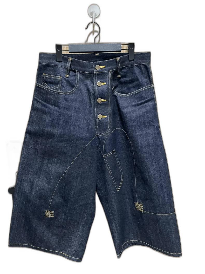 Kapital Original Denim Wide-Leg Shorts for All Genders Size US 26 / EU 42 - 1 Thumbnail