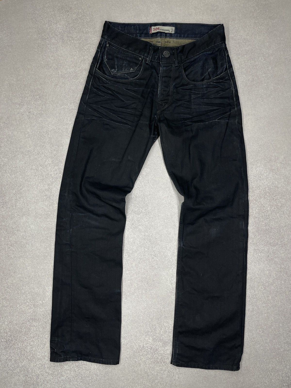 Levi's Levis 506 Standard Navy Denim Jeans with Flap Pockets Size US 31 - 9 Thumbnail