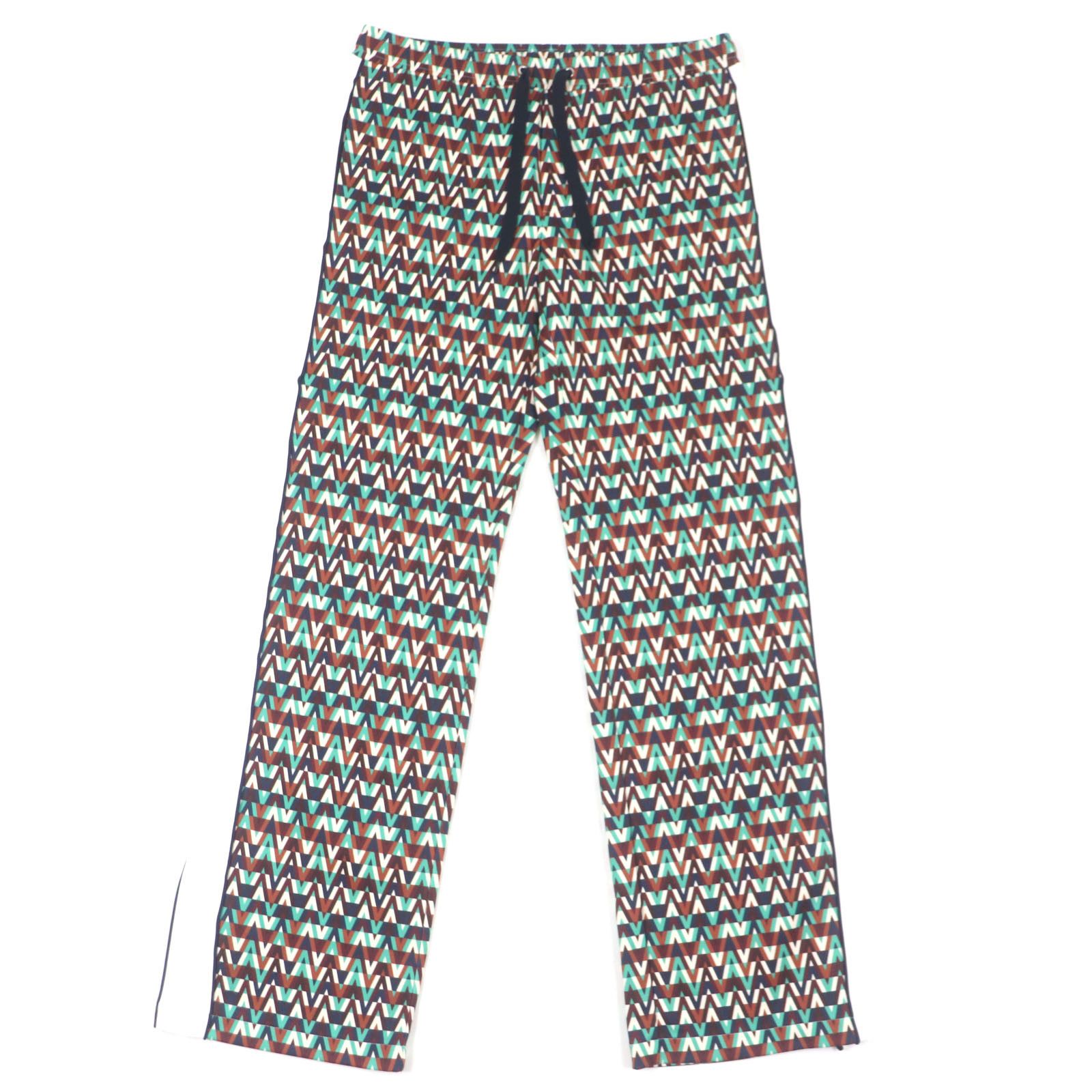 Valentino Valentino Valentino All Over Print Nylon Cotton Drawstring Pants Textile Pants XV3MD03C859 DUTY FREE for USA Size ONE SIZE - 1 Thumbnail