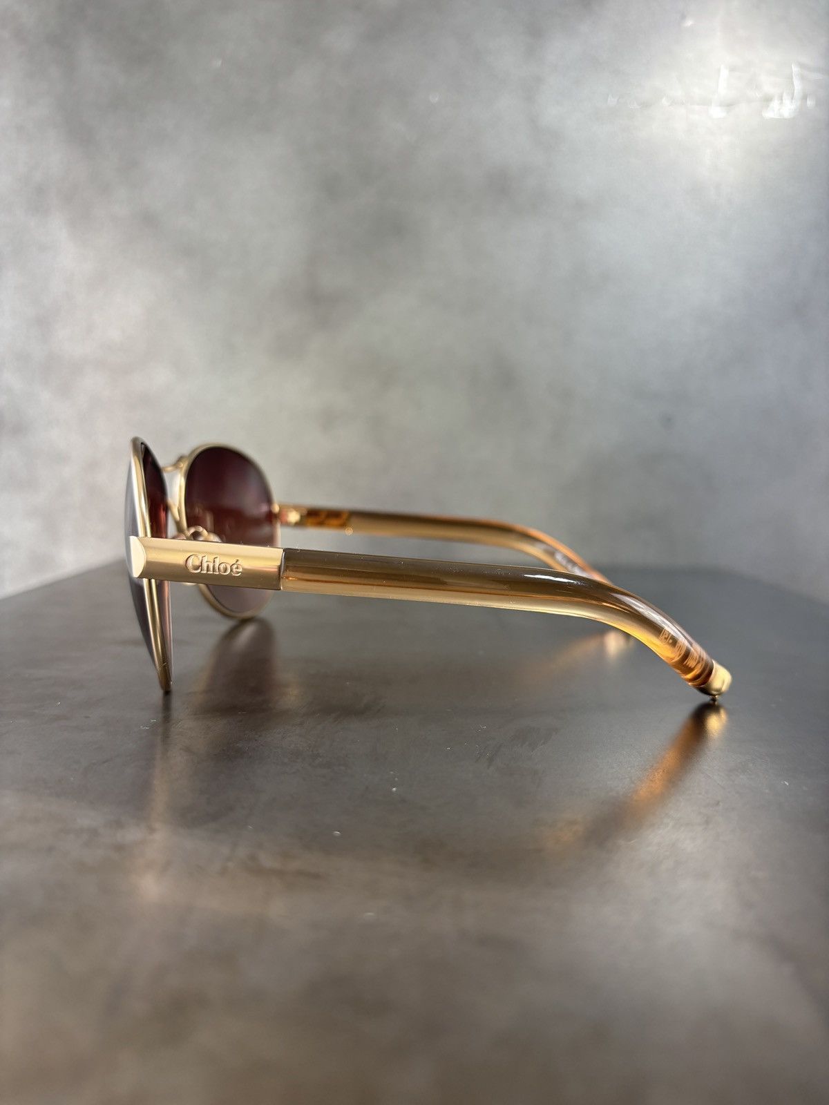 Chloe × Vintage 2000s Chloe Sunglasses Y2K Vintage Aviators LVMH Sparkle Size ONE SIZE - 10 Thumbnail