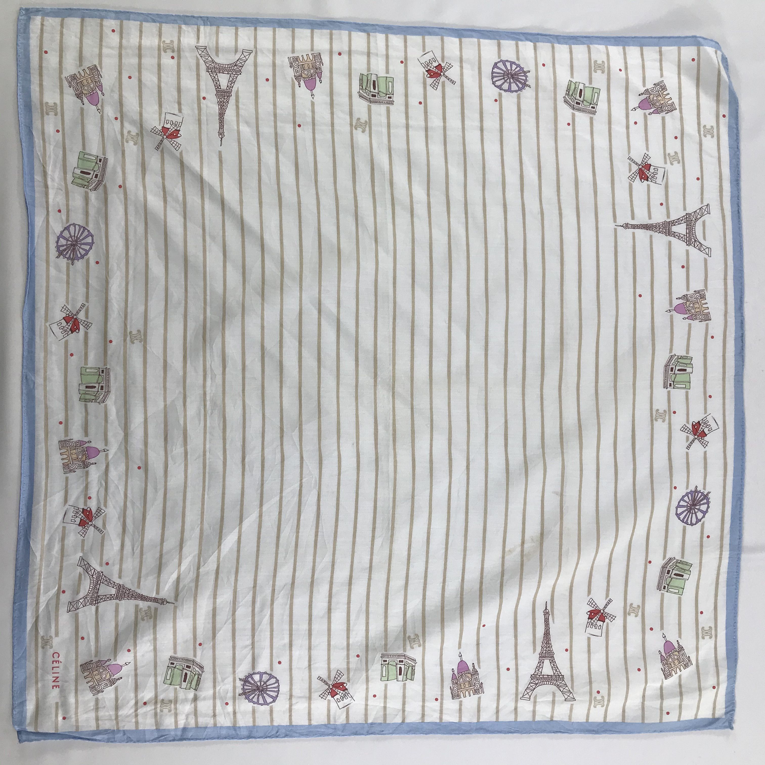 Celine × Vintage Celine Bandana / Handkerchief / Neckerchief - S1202 Size ONE SIZE - 1 Thumbnail