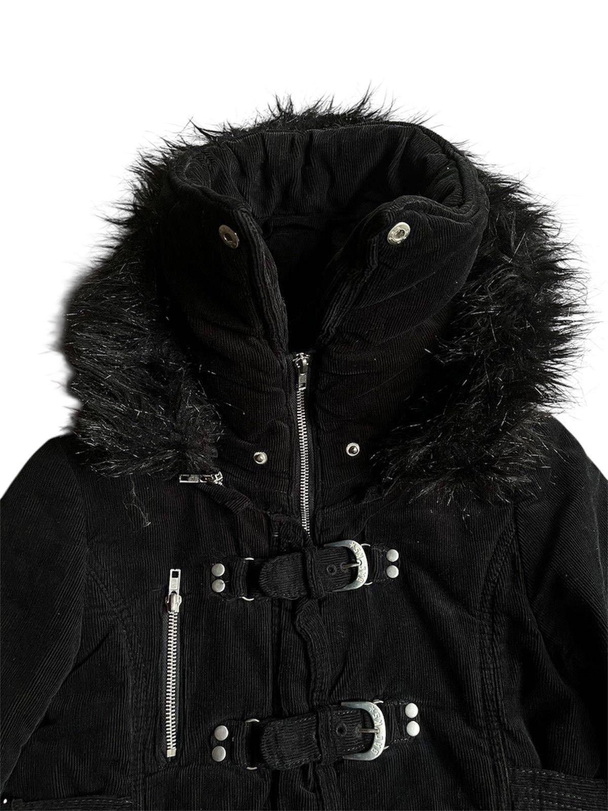 Le Grande Bleu (L.G.B.) Vintage Backs Gothic Bondage Boa Fur Hooded Jacket Size US M / EU 48-50 / 2 - 3 Thumbnail