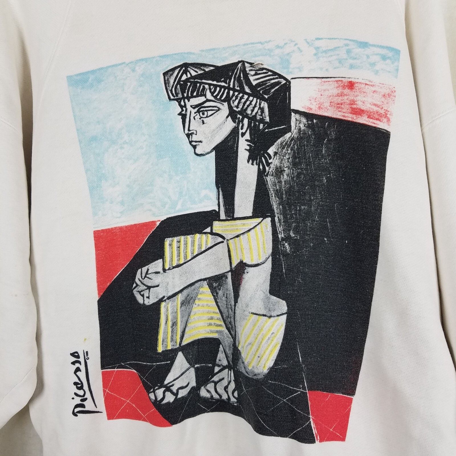 Other Vtg Pablo Picasso Jacqueline Roque Portrait Sweatshirt S '88 Size US S / EU 44-46 / 1 - 2 Thumbnail