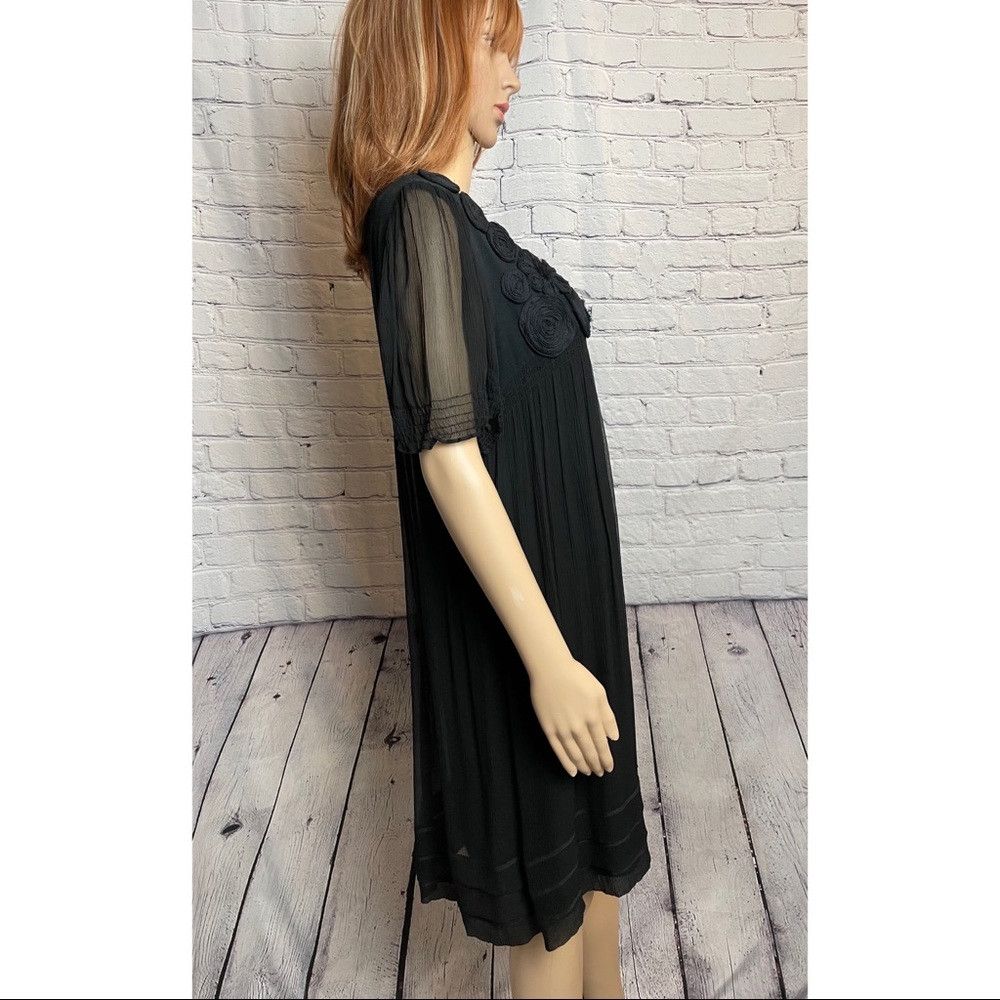 Other ECI New York Black Silk Cocktail Dress Short Sleeves Size 8 Size M / US 6-8 / IT 42-44 - 2 Thumbnail