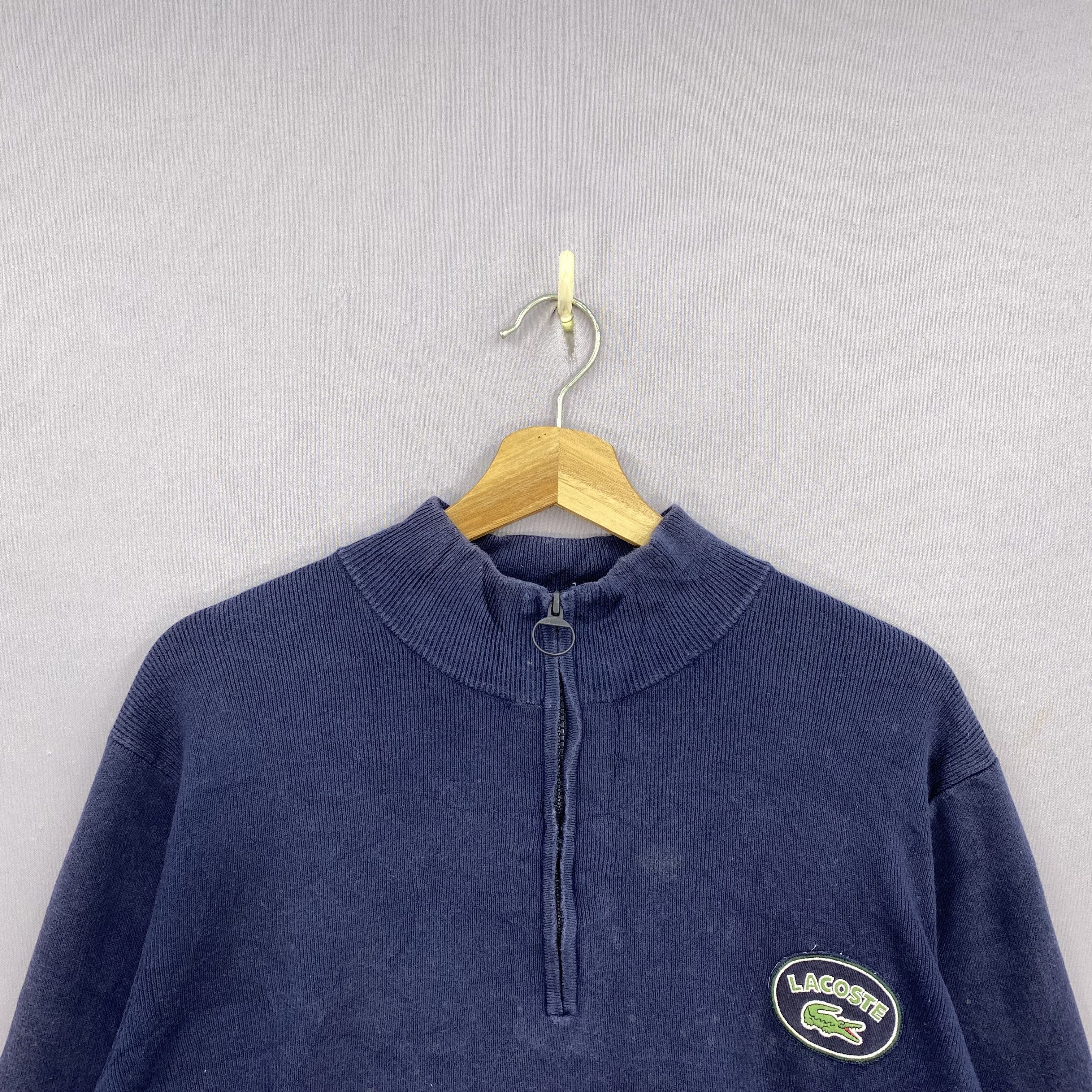 Lacoste Vintage Y2K Lacoste Sweater Sweatshirt 1/4 Zipper Pullover Size US S / EU 44-46 / 1 - 4 Thumbnail
