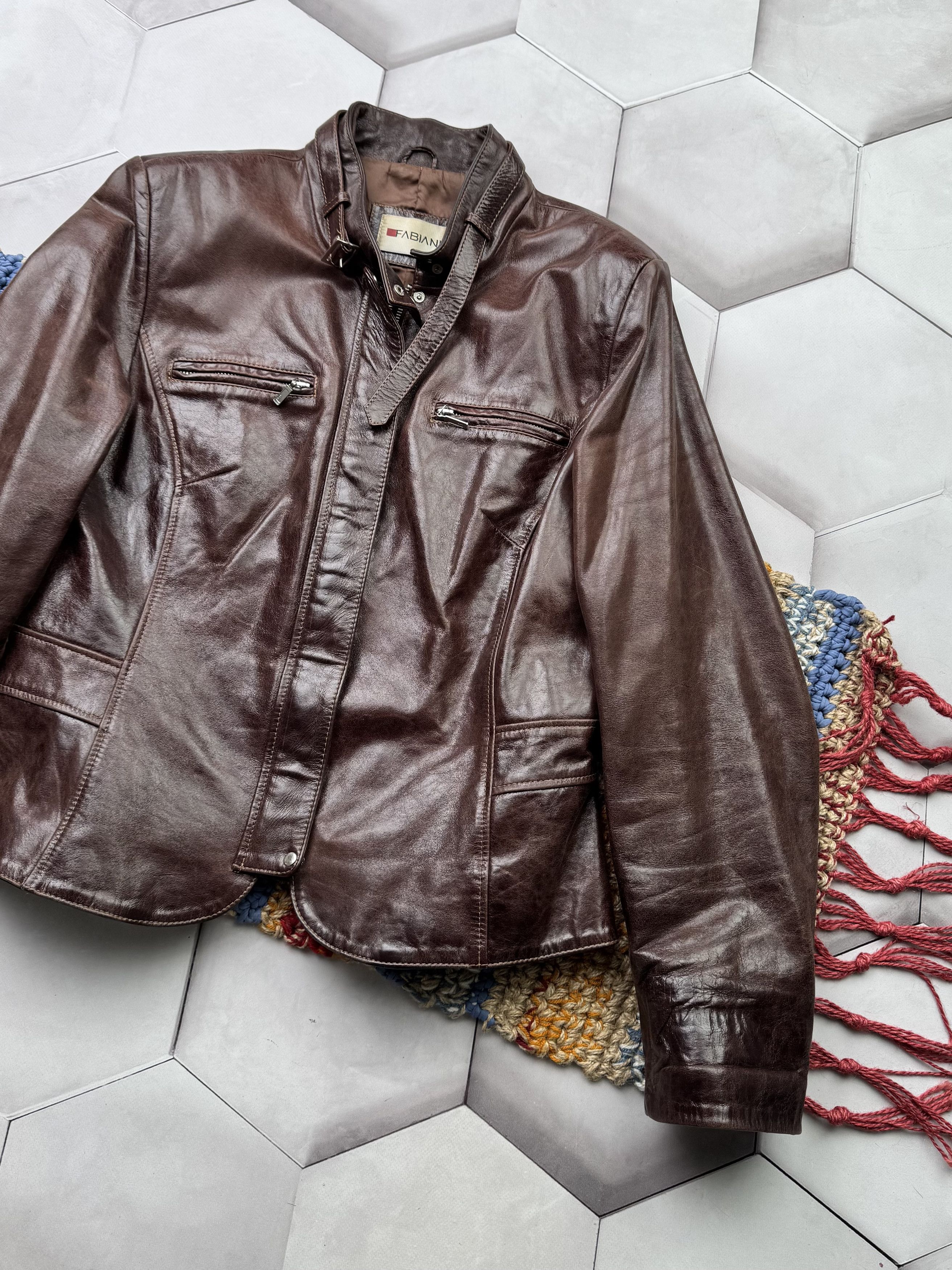Vintage Vintage Cropped Leather Jacket Size L / US 10 / IT 46 - 3 Thumbnail