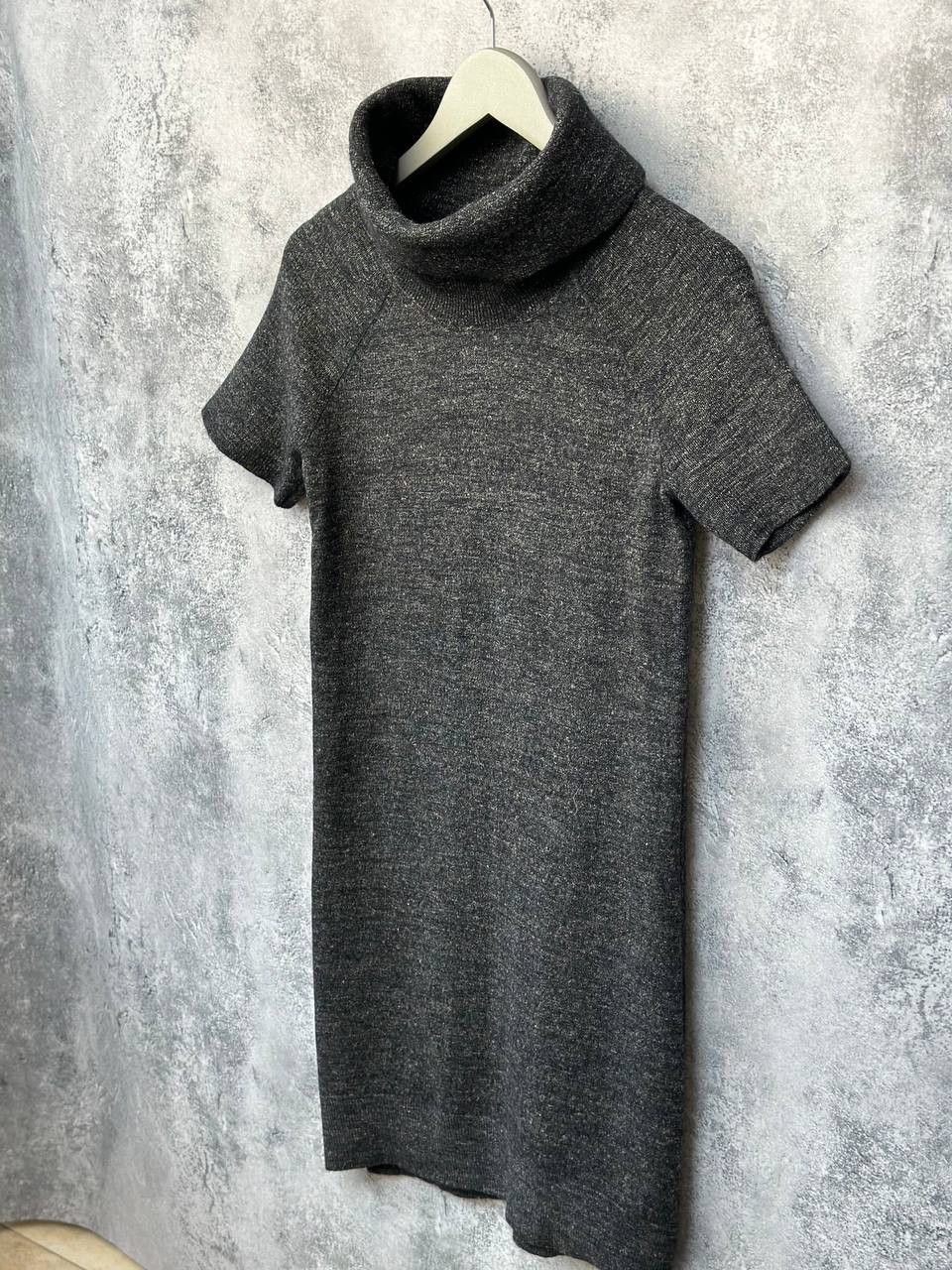 Other TOAST Wool/Linen Turtleneck Dress Dark Charcoal Short Sleeve Size M / US 6-8 / IT 42-44 - 2 Thumbnail