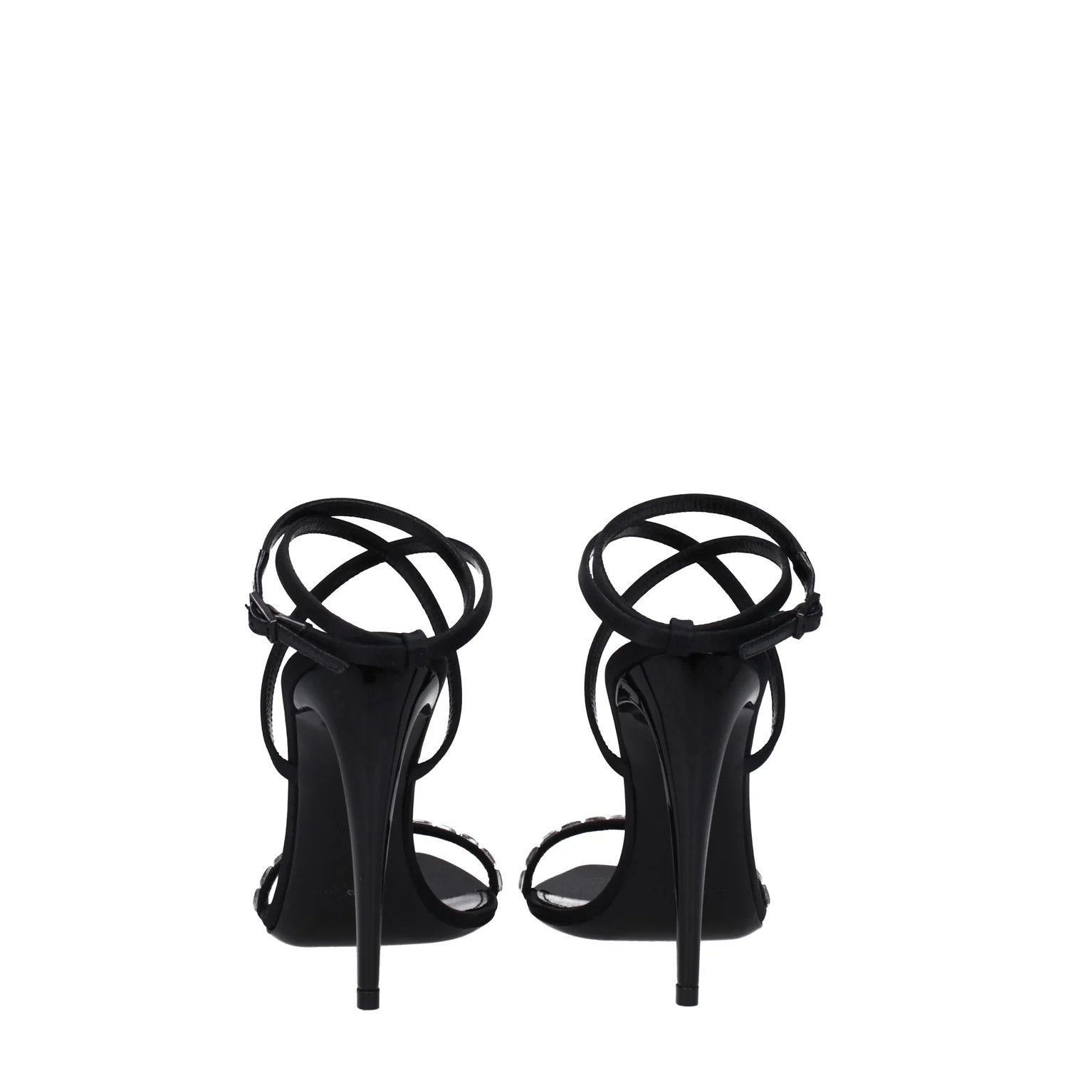 Saint Laurent Paris ob1o1e1124 Satin Sandals in Black Size US 6.5 / IT 36.5 - 5 Thumbnail