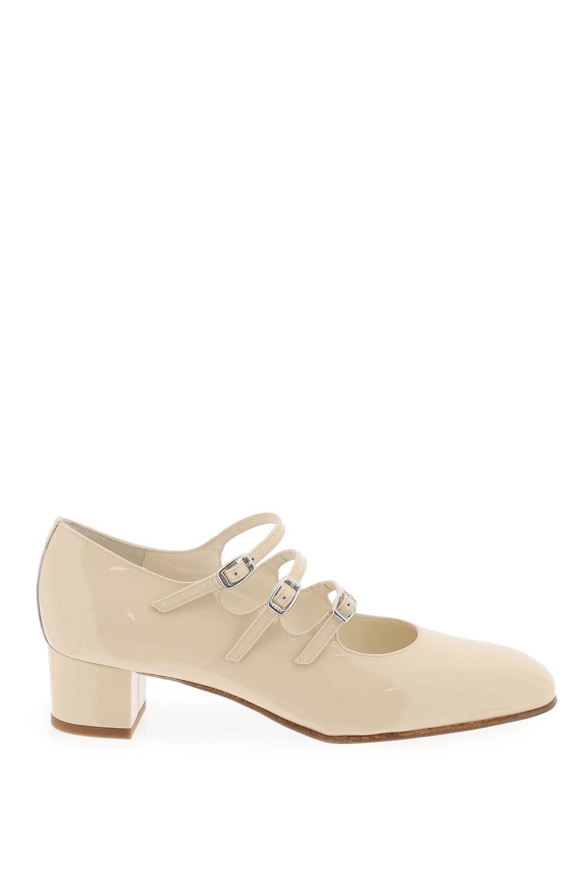 image of Carel Paris Carel Patent Leather Kina Mary Jane Shoes in Beige, Women's (Size 9)