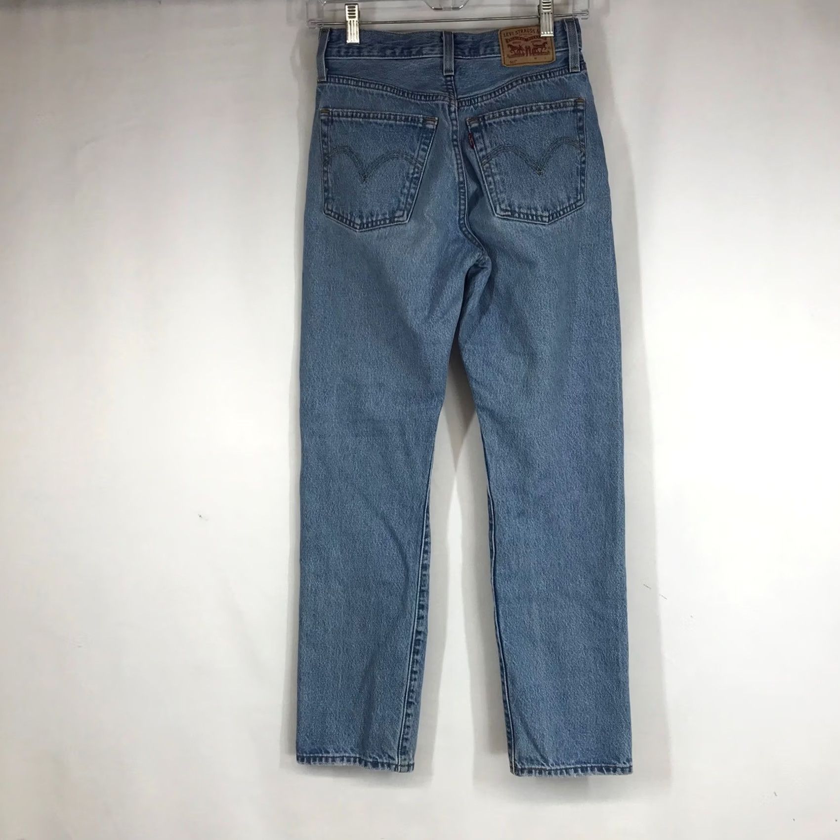 Levi's Levi'S 501 Original Fit Straight Leg Light Wash Blue Denim Jeans W24 L30 - Classic Size 40" / US 18 - 4 Thumbnail