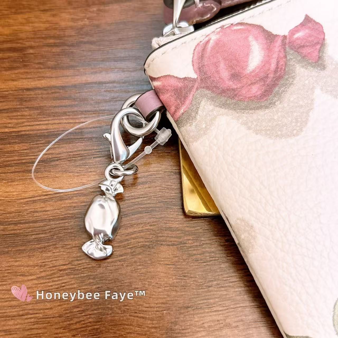Coach Corner Zip Wristlet With Candy Print And Charm CDF34 Size ONE SIZE - 6 Thumbnail