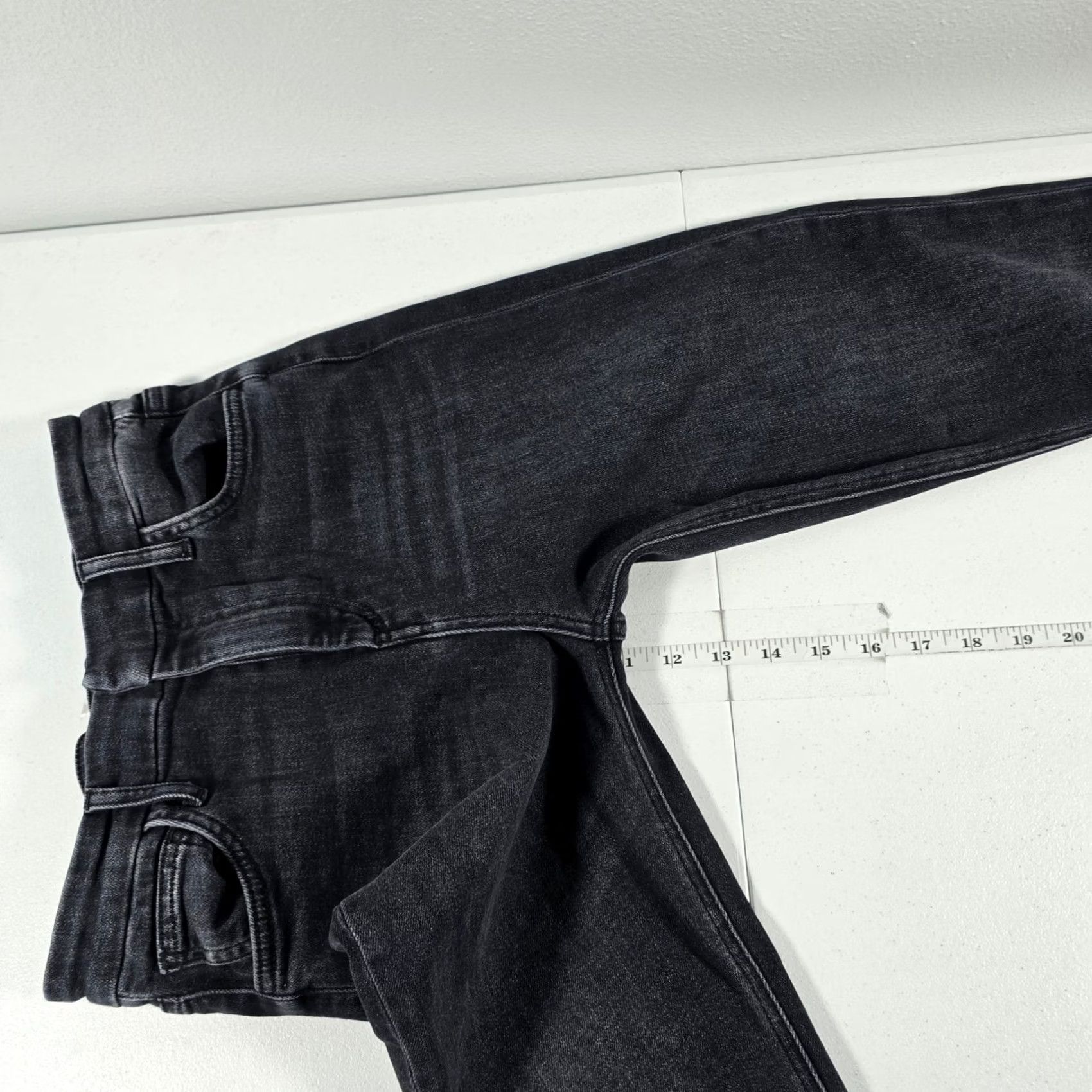 Frank & Eileen Frank & Eileen Derry Jeans Black Slim Straight High Rise Size 25 Raw Hem Size 42" / US 20 - 4 Thumbnail