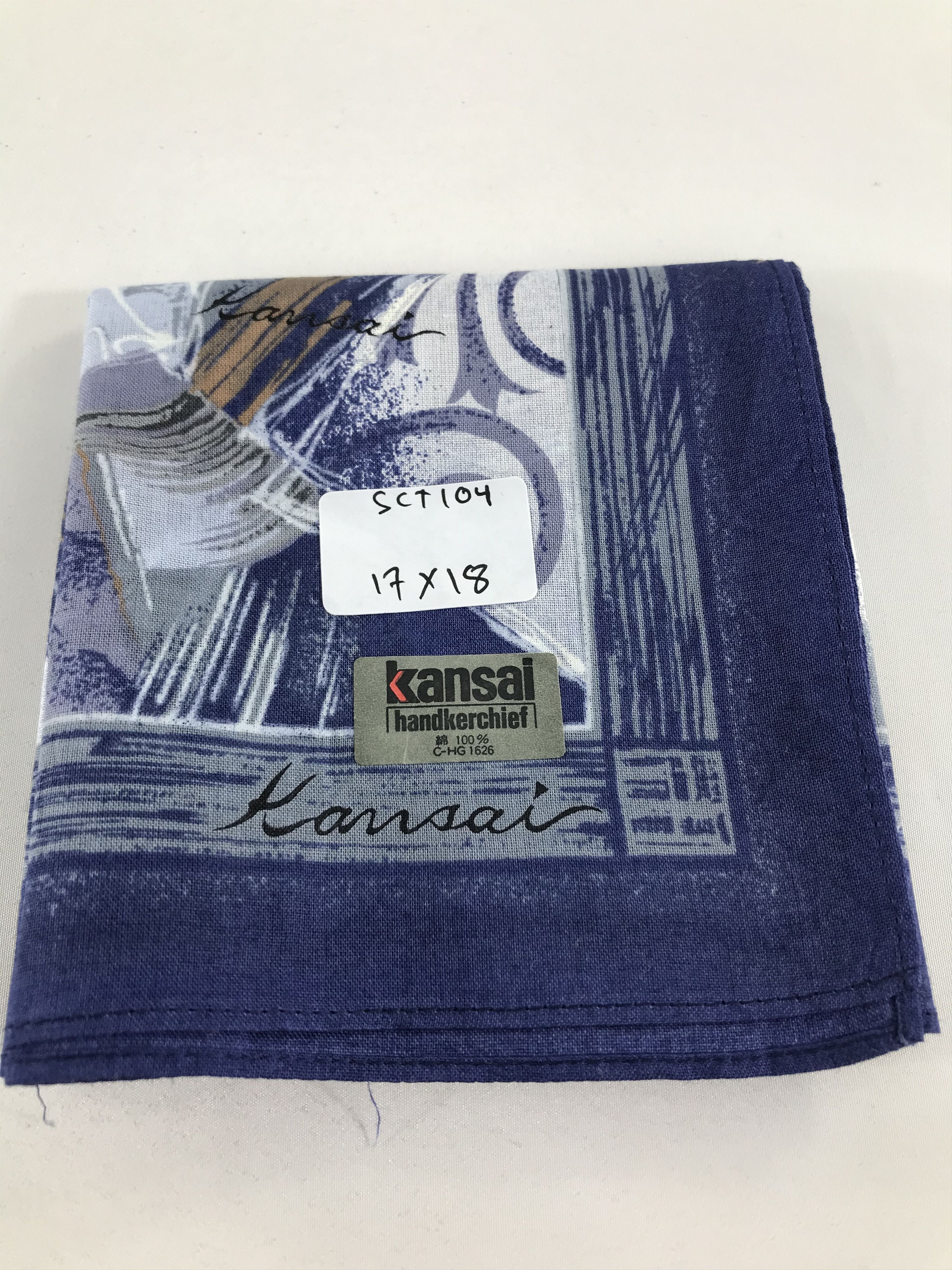 Kansai Yamamoto × Vintage Kansai Abstract Handkerchief Neckerchief Bandana SCT104 Size ONE SIZE - 4 Thumbnail