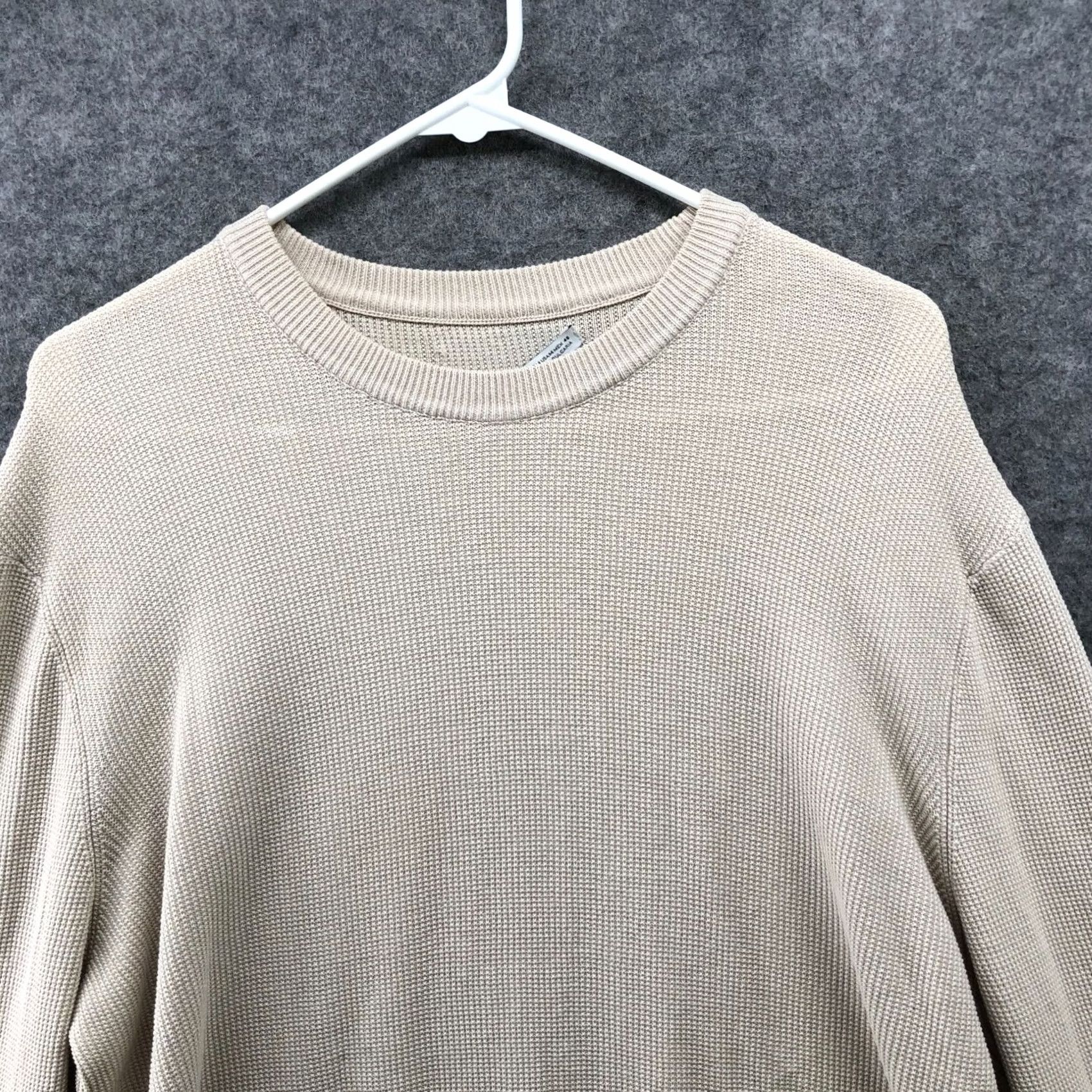 Zara Zara Crewneck Sweater Mens M Pullover Textured Relaxed Beige Size US M / EU 48-50 / 2 - 3 Thumbnail