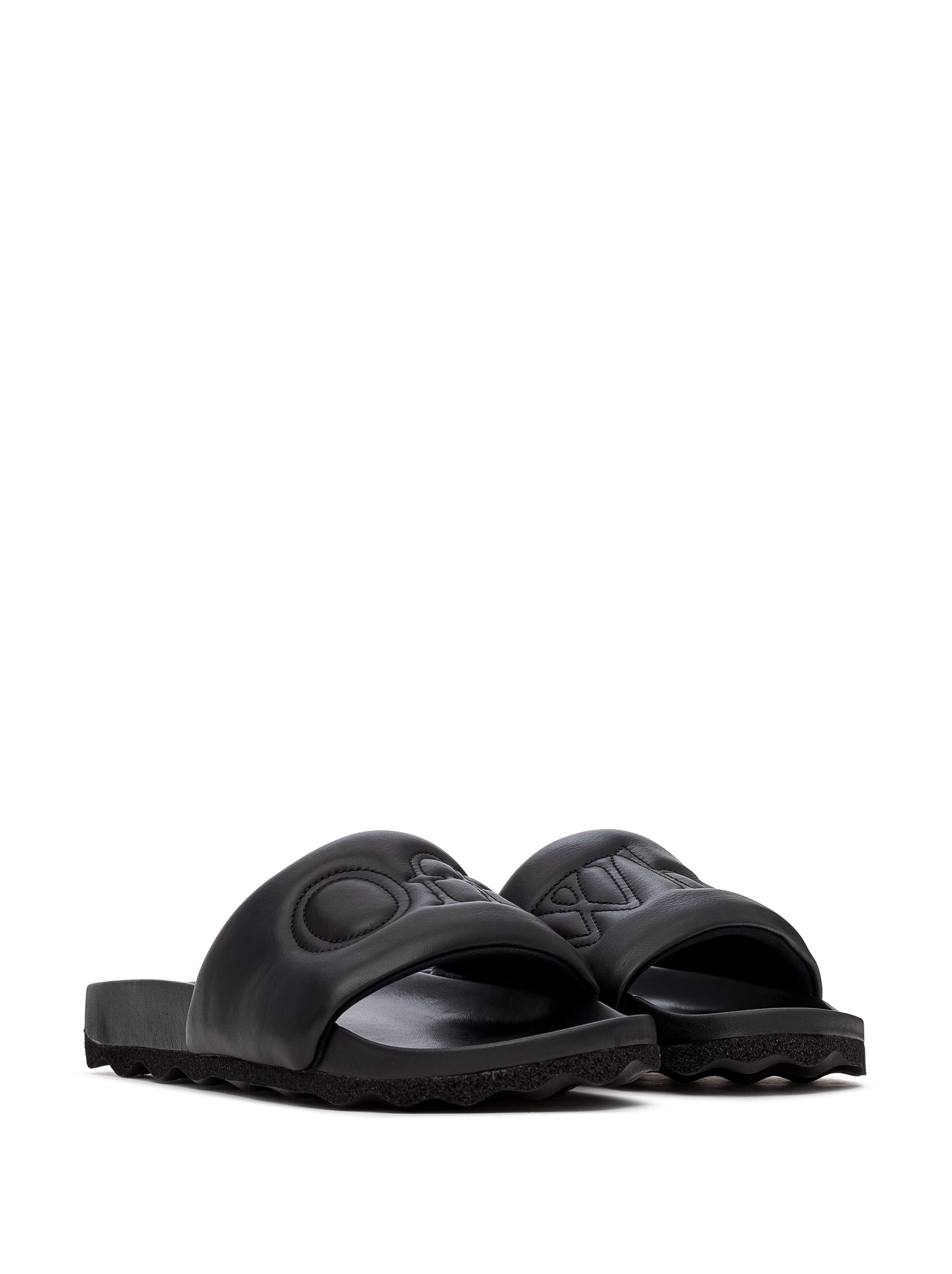 Off-White o1in1s1024 Q:2 / Bookish Leather Sliders in Black Size US 12 / EU 45 - 4 Thumbnail