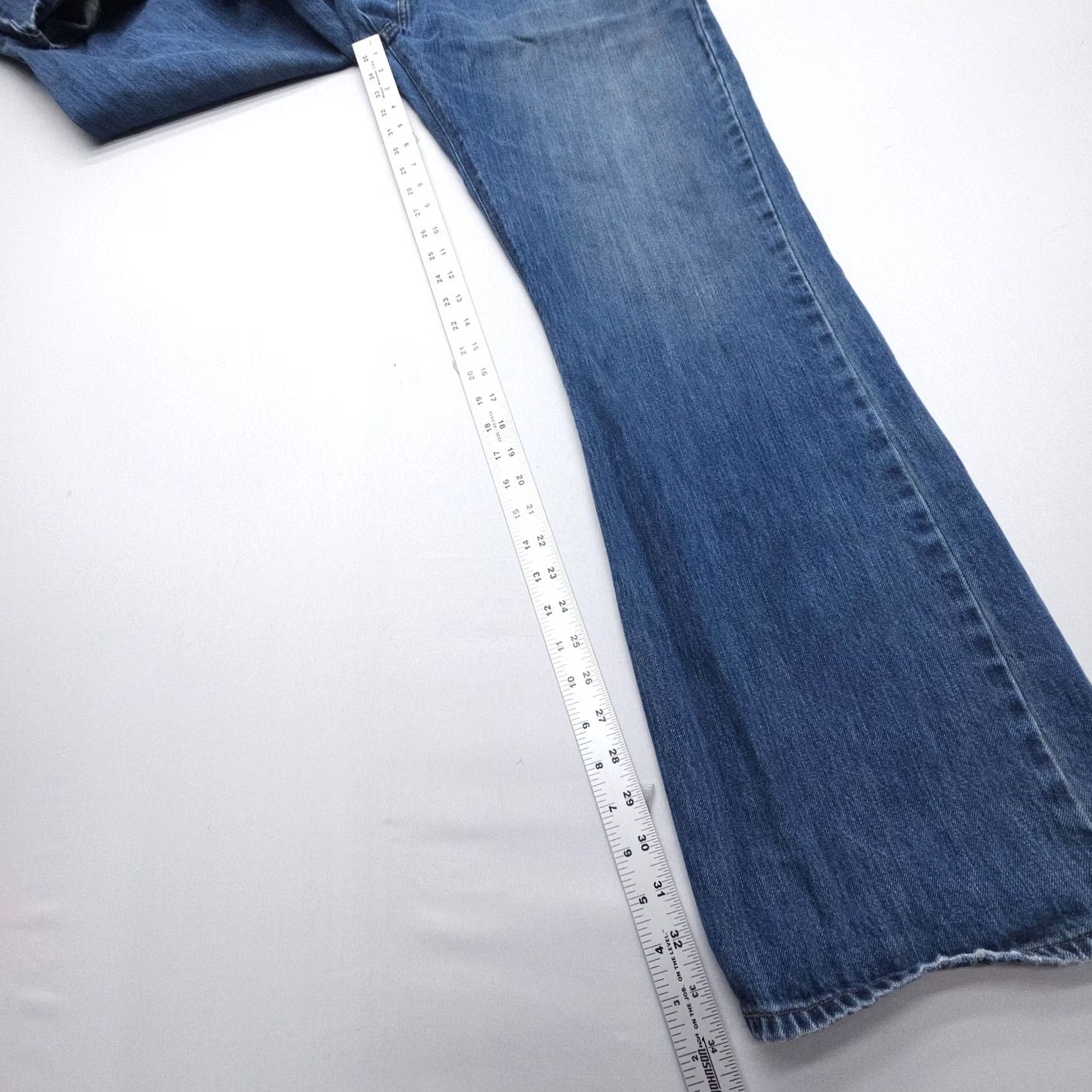 Levi's Y2K Levi's Signature Low Boot Jeans Mens 36 x 34 Blue 100% Cotton Rigid Denim Jeans Size US 36 / EU 52 - 5 Thumbnail