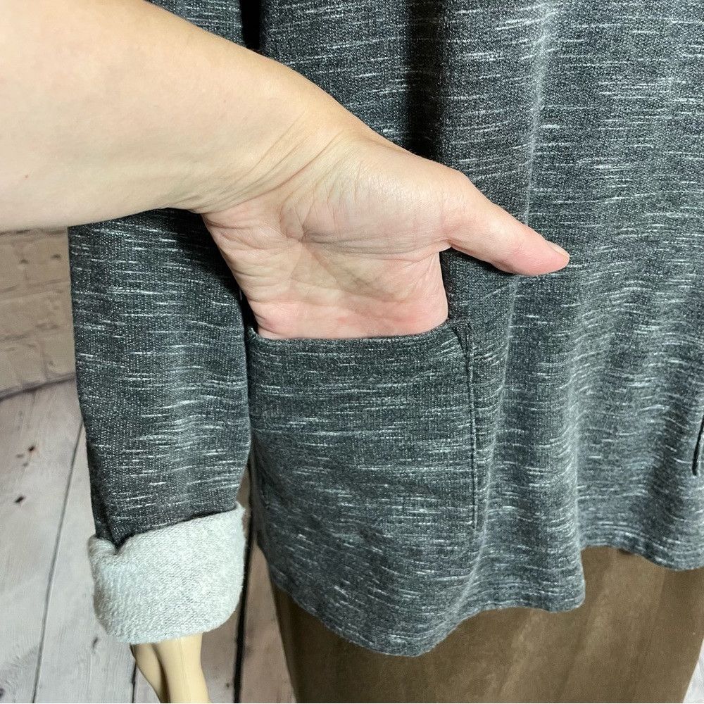 Chicos Chico's Cowl Neck Grey Mélange Sweater Sweatshirt Size 2 US Size L / US 10 / IT 46 - 3 Thumbnail