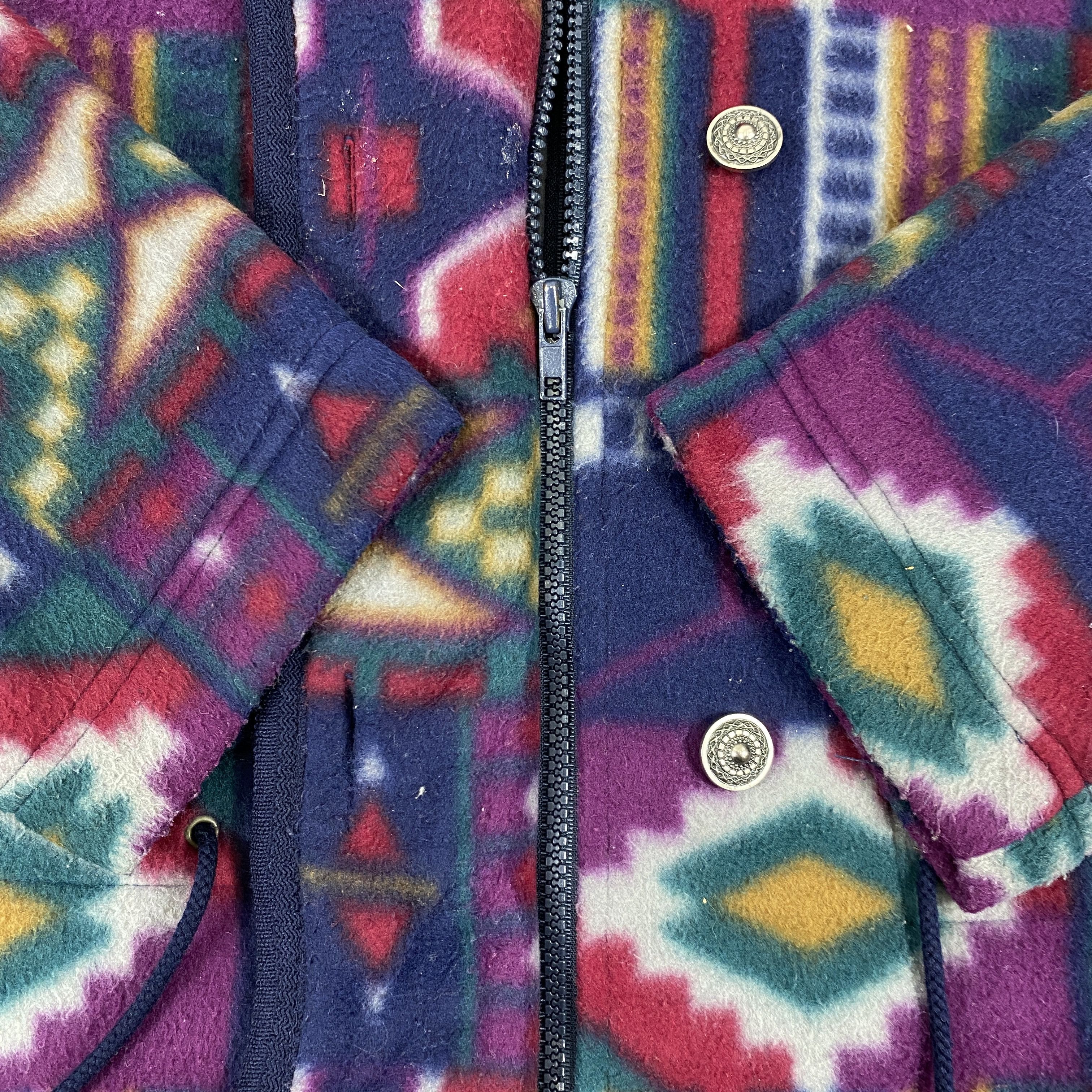 If Six Was Nine Vintage Navajo Art Bandana Fleece Jacket- J403 Size US L / EU 52-54 / 3 - 5 Thumbnail