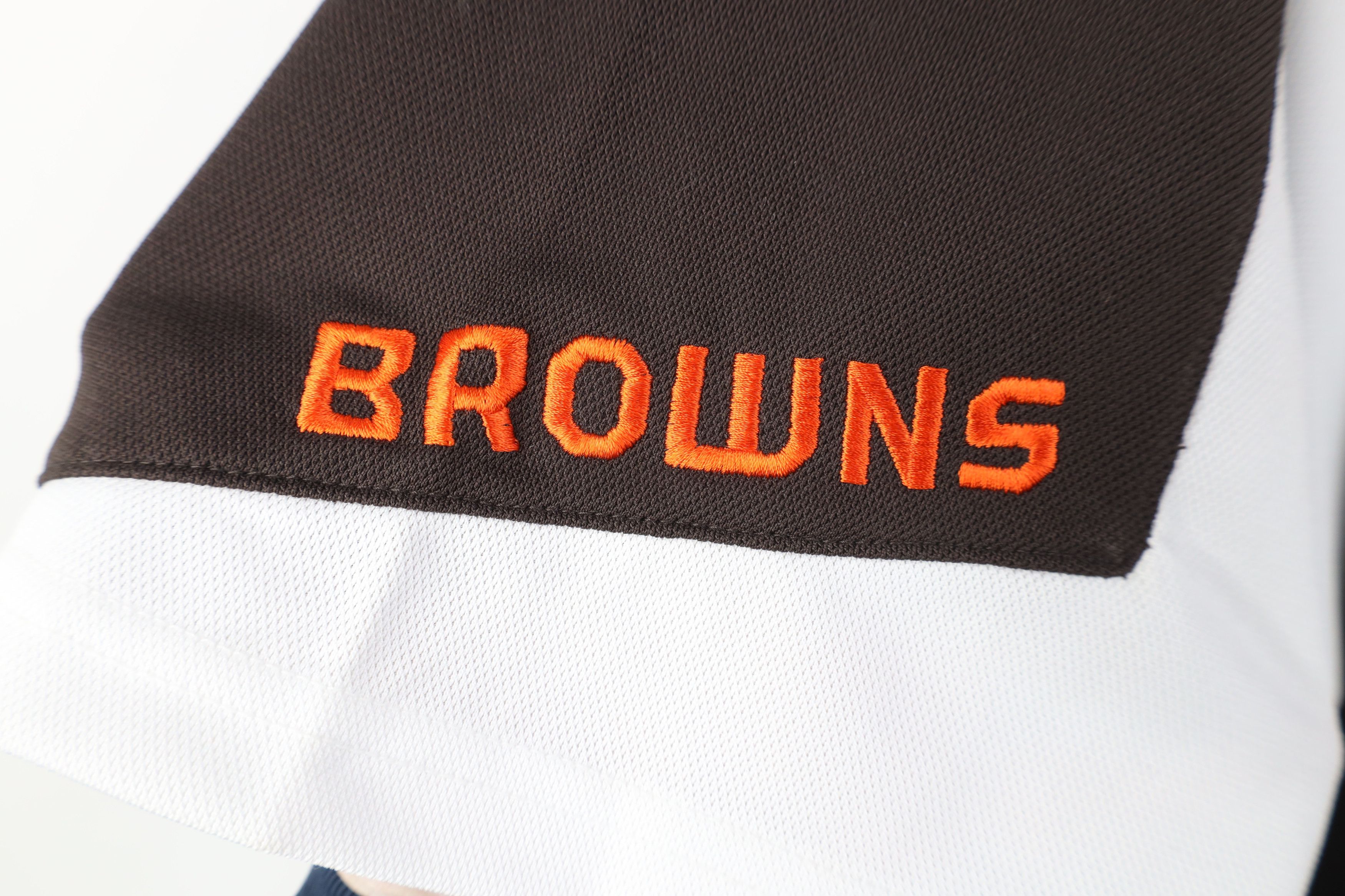 Reebok Deadstock Vintage Y2K Reebok Browns Football Golf Polo Shirt Size US L / EU 52-54 / 3 - 4 Thumbnail