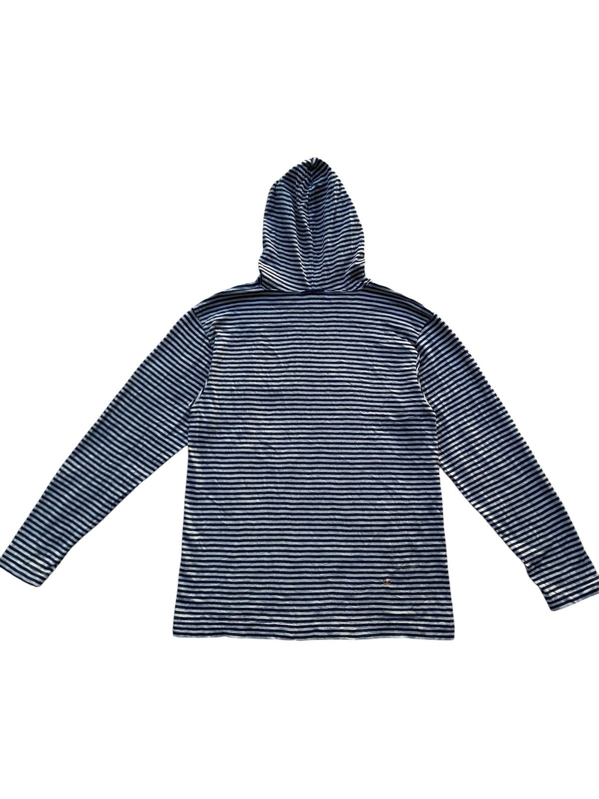 45rpm 45RPM Indigo Striped Hoodie Made in Japan Navy White Border Size US S / EU 44-46 / 1 - 9 Thumbnail