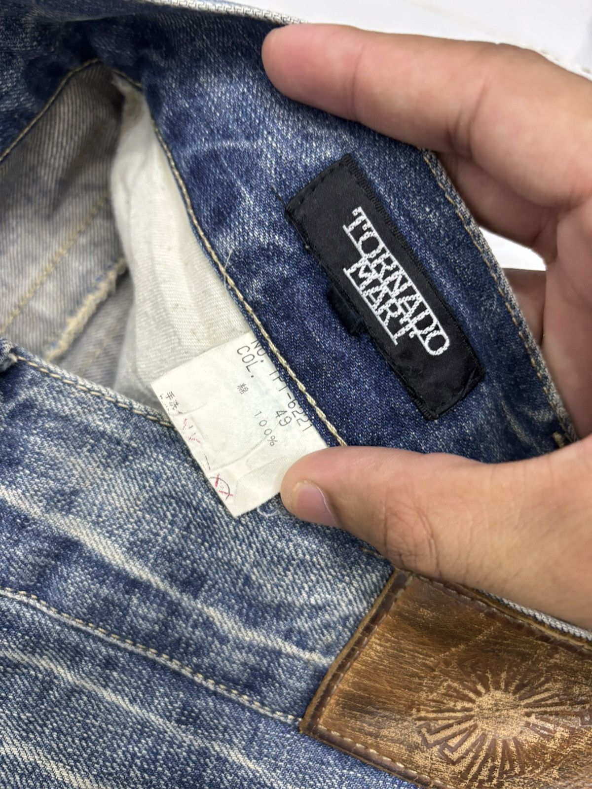 Tornado Mart Tornado Mart Pierced Lace Flared Jeans Distressed Denim Size 32" / US 10 / IT 46 - 10 Thumbnail